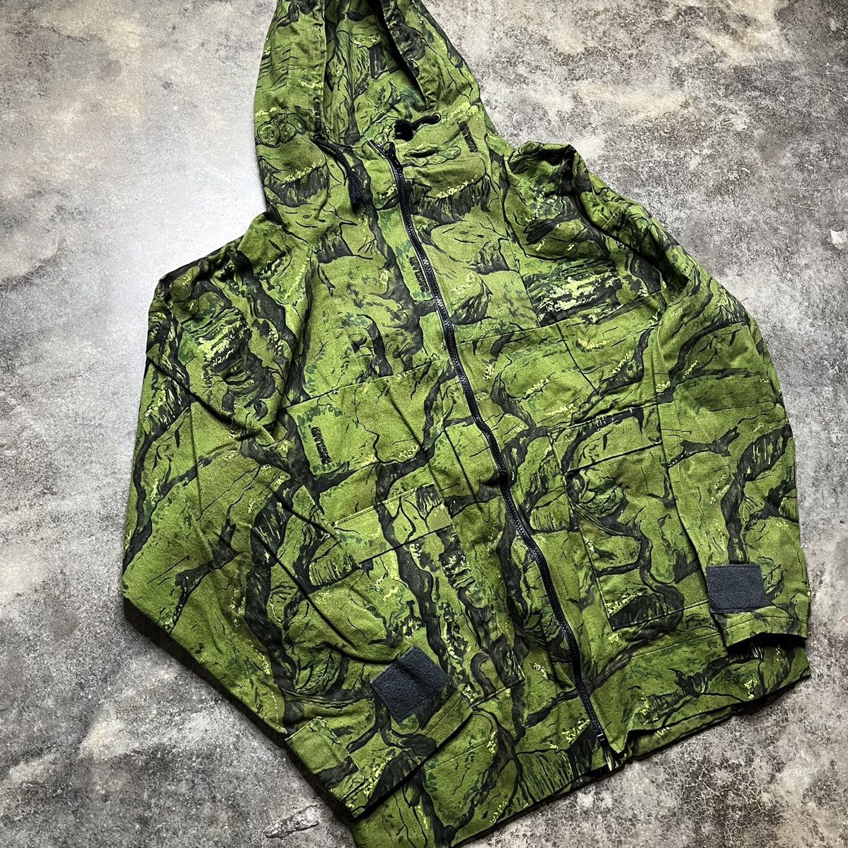 Vintage vintage army green zip camo parka jacket Size US L / EU 52-54 / 3 - 1 Thumbnail