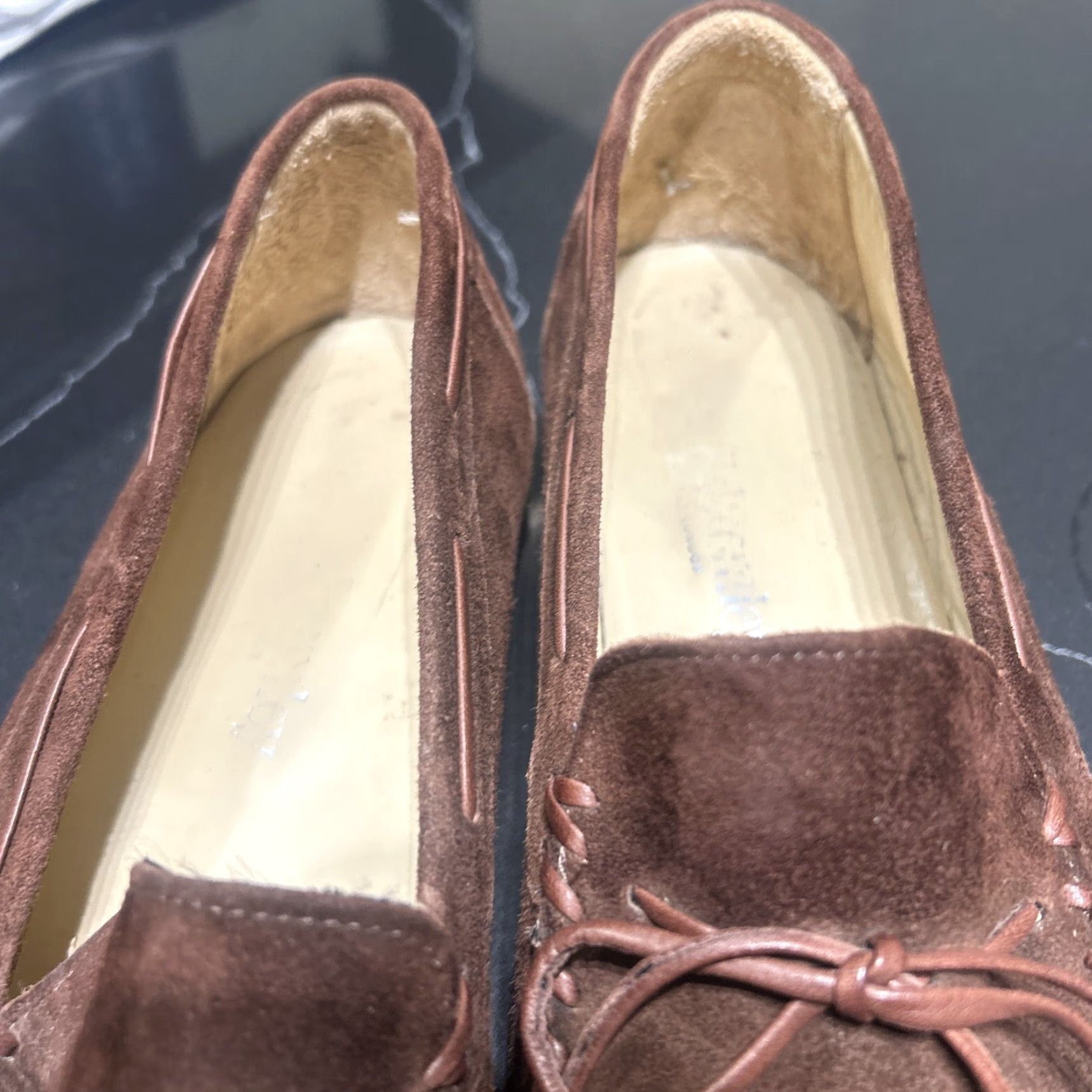 Russell & Bromley Russell & Bromley Women's Square Toe Suede Moc Bow Loafers Brown Size 39 Italy Size US 8 / IT 38 - 4 Thumbnail