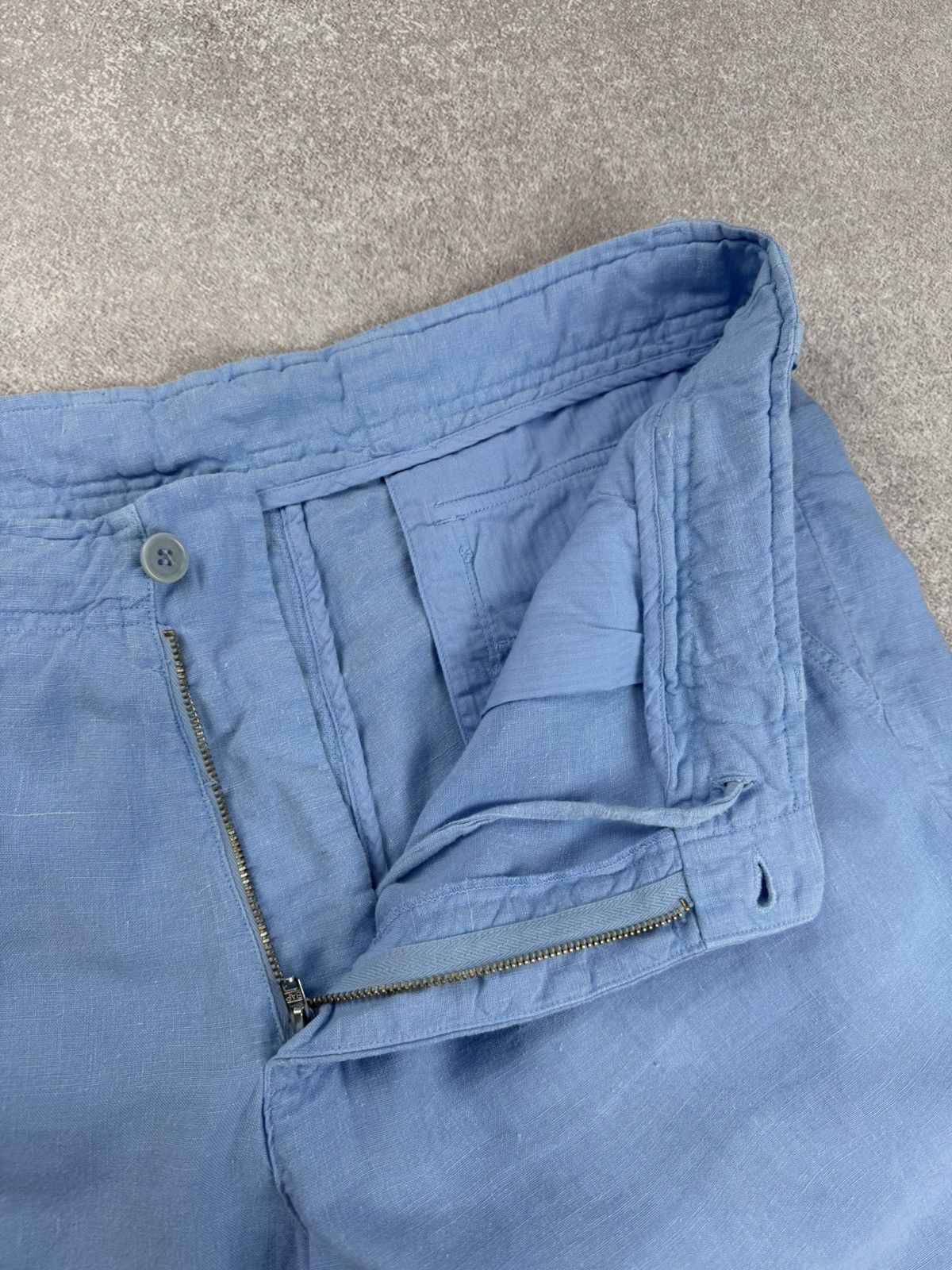 Corneliani Corneliani ID Blue Linen Shorts Men’s Size 52 Size US 34 / EU 50 - 8 Thumbnail