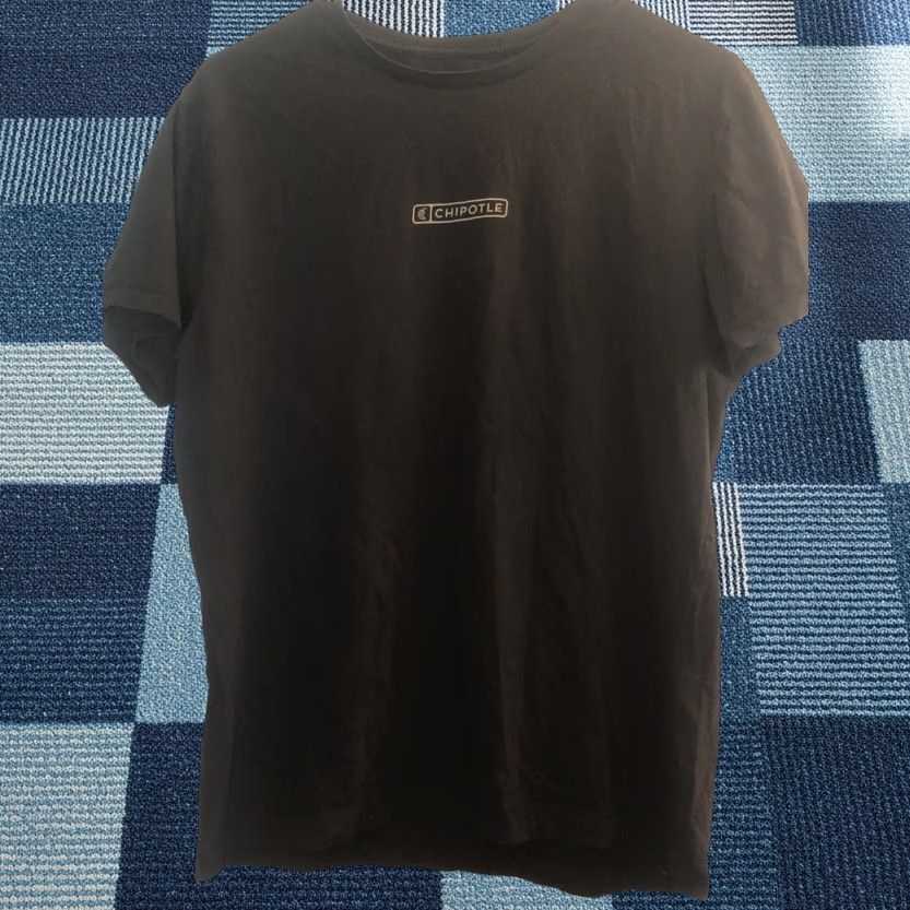 Logo 7 Loomstate Chipotle Shirt Mens Unisex Sz M Black Logo Crew Neck Short Sleeve T-Shirt Cotton Knit Regular All Seasons Classic Food Size US M / EU 48-50 / 2 - 1 Thumbnail