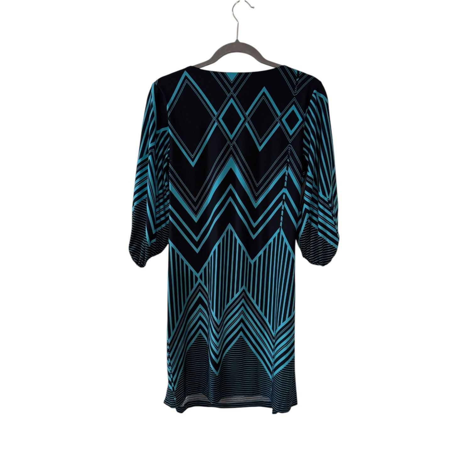 Other Enfocus Studio Blue on Blue Geometric Shift Dress – Size 8 Size M / US 6-8 / IT 42-44 - 6 Thumbnail