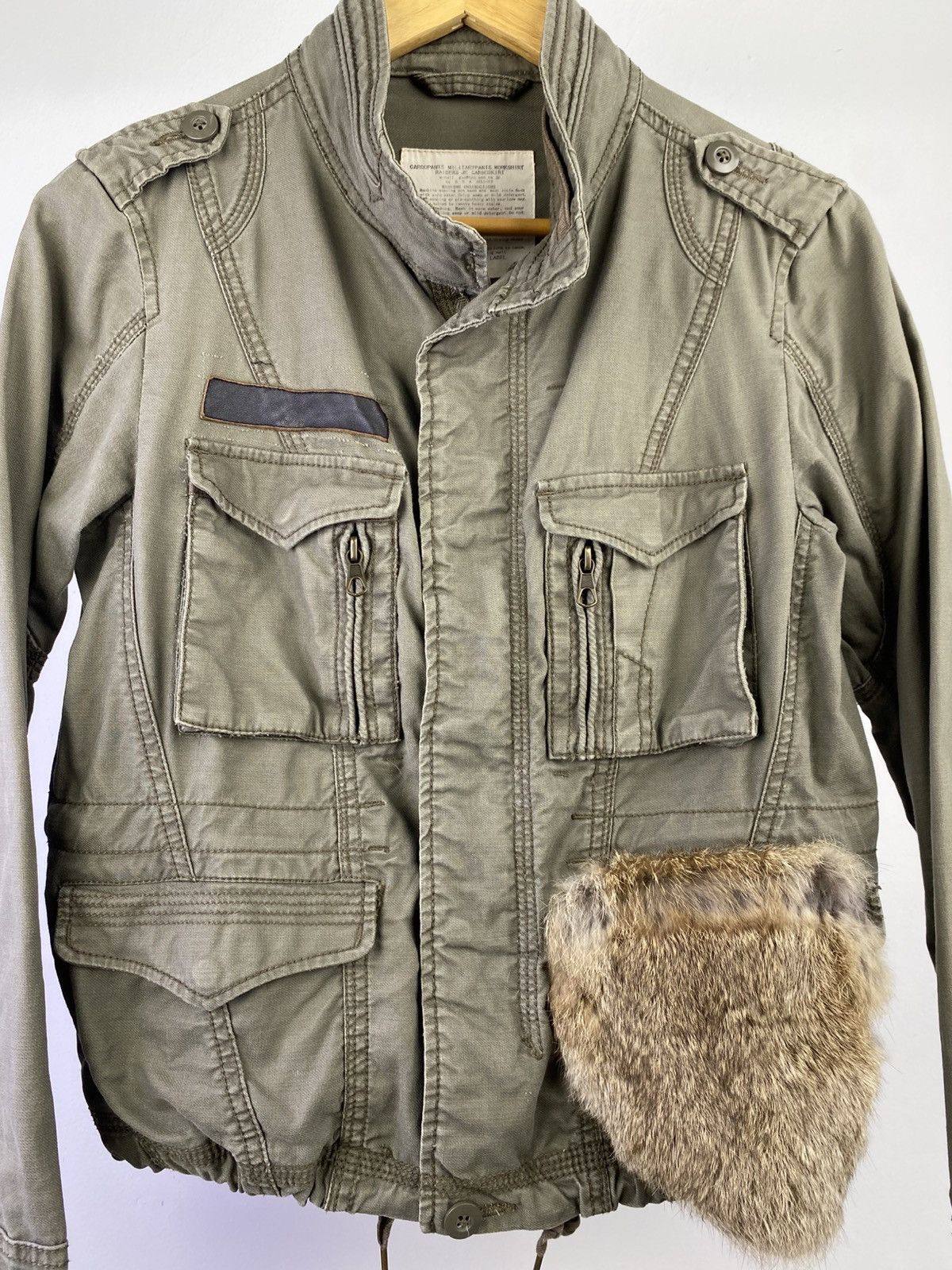 GOA Y2K 2000’s GOA Japan Military Field Jacket Fur Panel OG Size M / US 6-8 / IT 42-44 - 9 Thumbnail