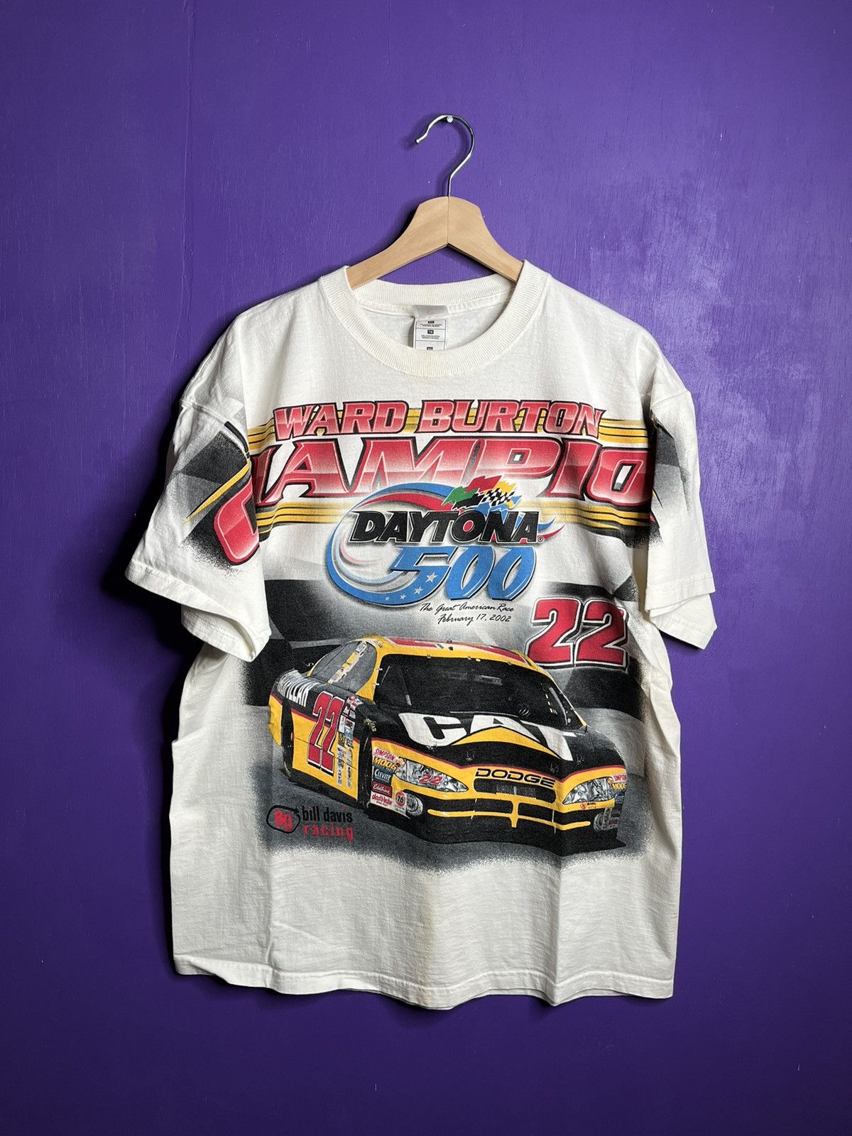Vintage 2002 Ward Burton NASCAR Daytona 500 t-shirt