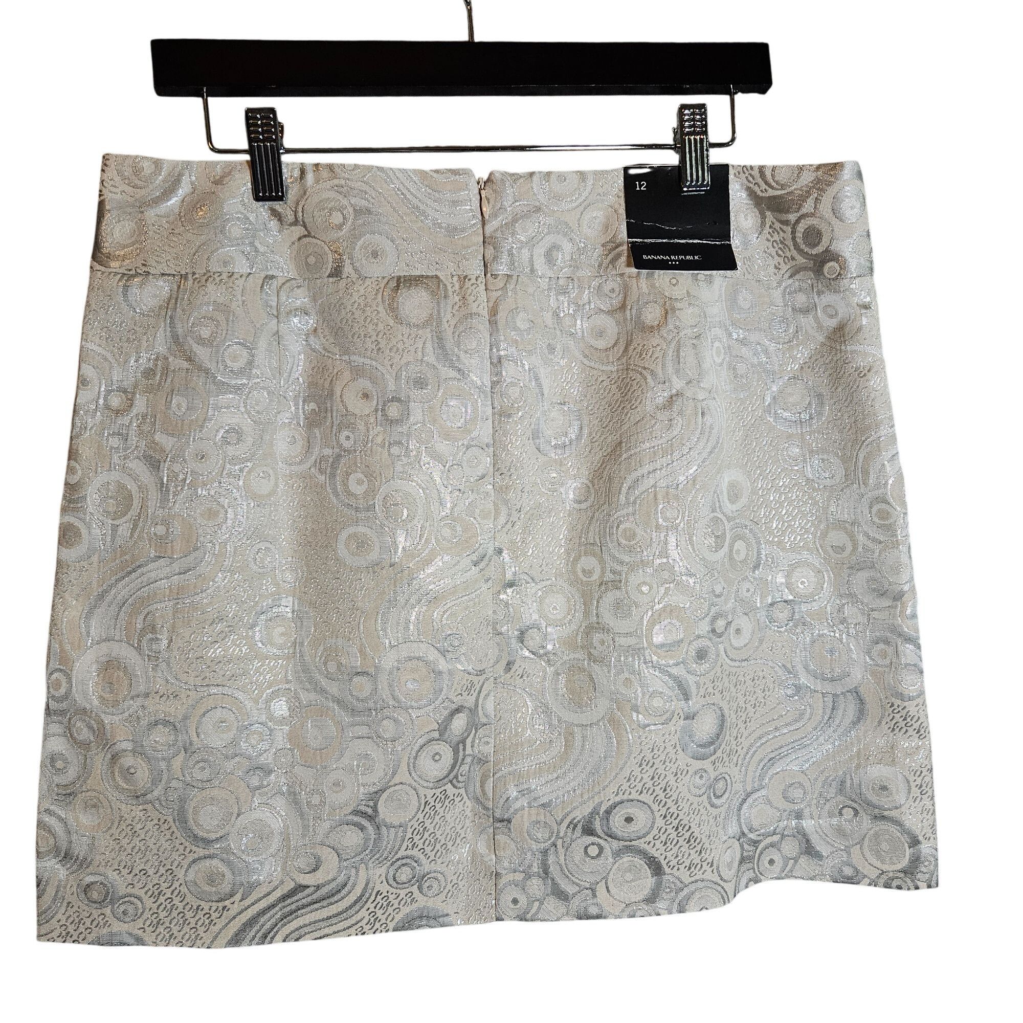 Banana Republic VTG Banana Republic Metallic 12 Mini Skirt Brocade Art core Size 34" / US 12 / IT 48 - 5 Thumbnail