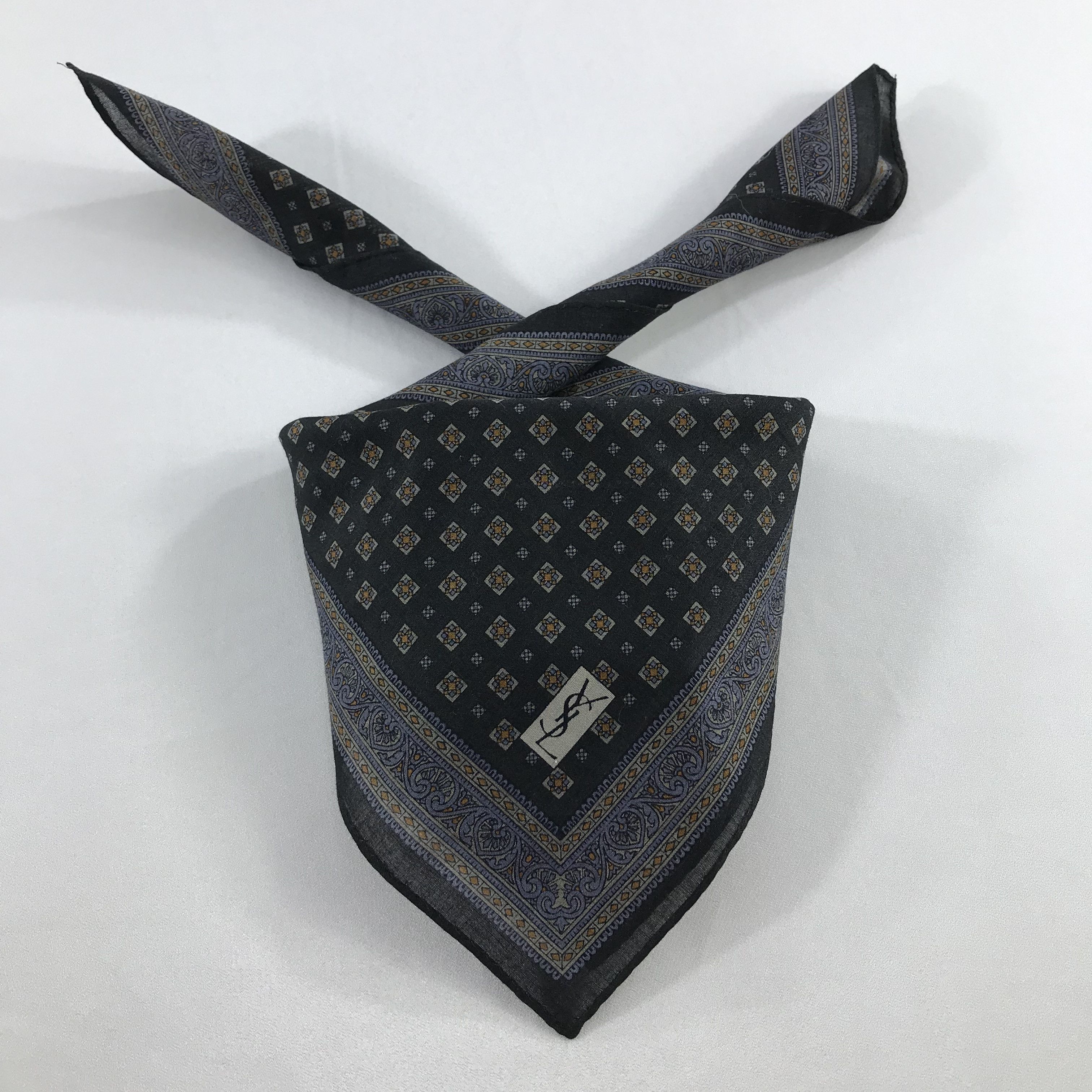 Vintage × Yves Saint Laurent Yves Saint Laurent Bandana / Handkerchief/Neckerchief -S2348 Size ONE SIZE - 3 Thumbnail