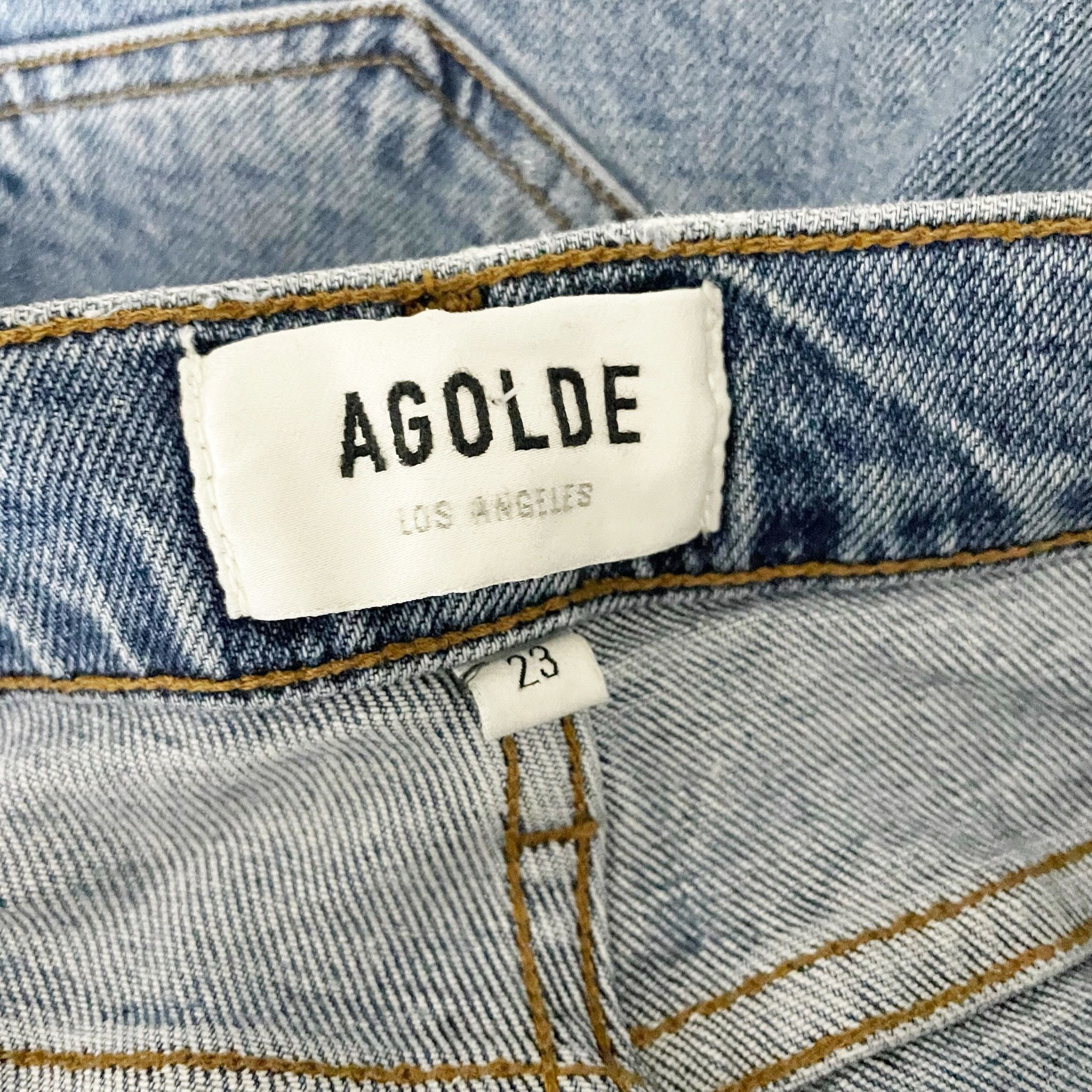 Agolde Agolde Nico Organic Cotton Denim Stretch Size 23" - 2 Thumbnail