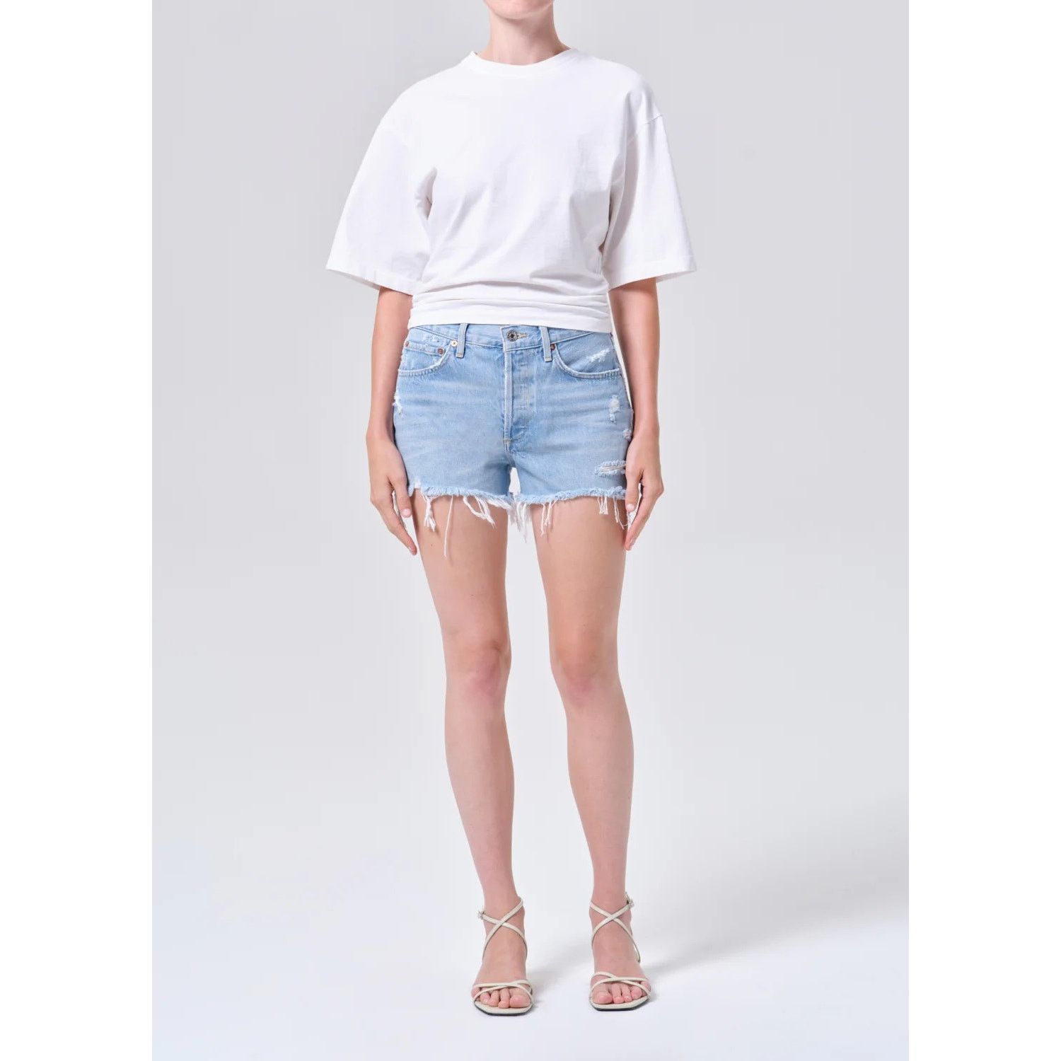 Agolde Agolde Parker Vintage Cut Off Denim Shorts Blue Womens 27 Size 27" / US 4 / IT 40 - 8 Thumbnail