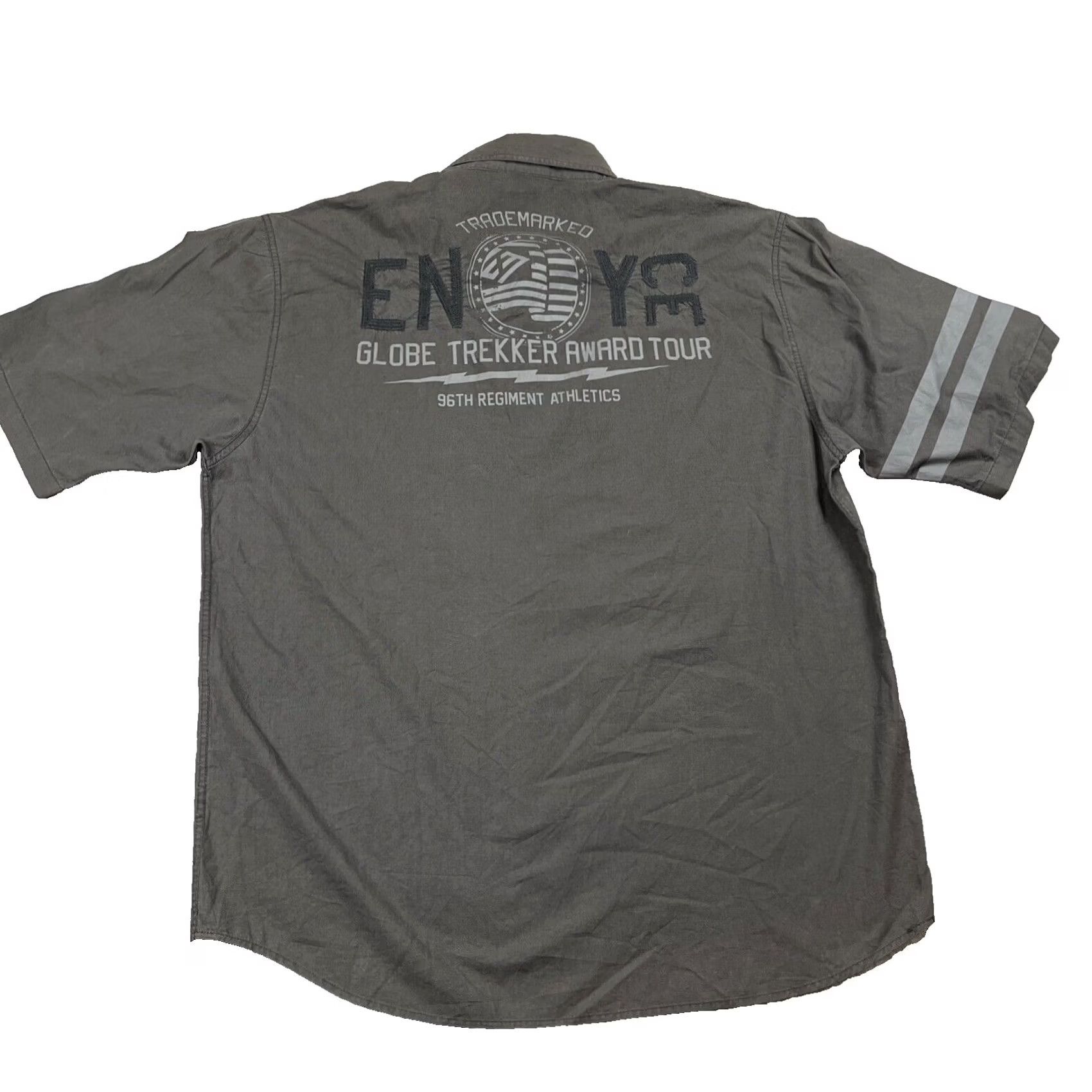 Enyce VTG Enyce Shirt Mens 3XL Black Button-Up Collar Short Sleeve 90s Y2K Urban Hip Hop Logo Size US XXL / EU 58 / 5 - 5 Thumbnail