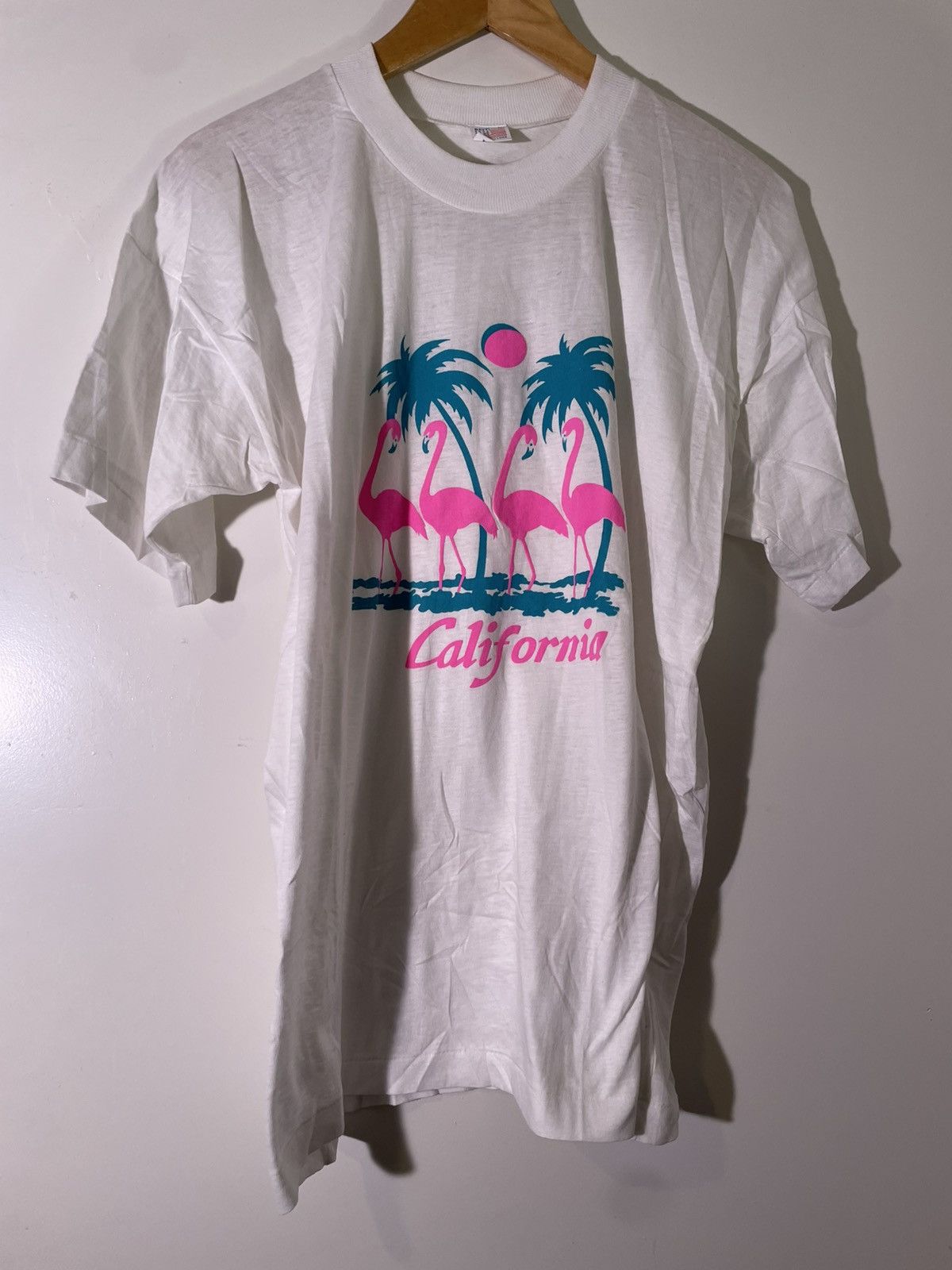 Vintage 80’s 90’s VTG Vintage California Flamingo Tree Retro T Shirt Size US L / EU 52-54 / 3 - 1 Thumbnail