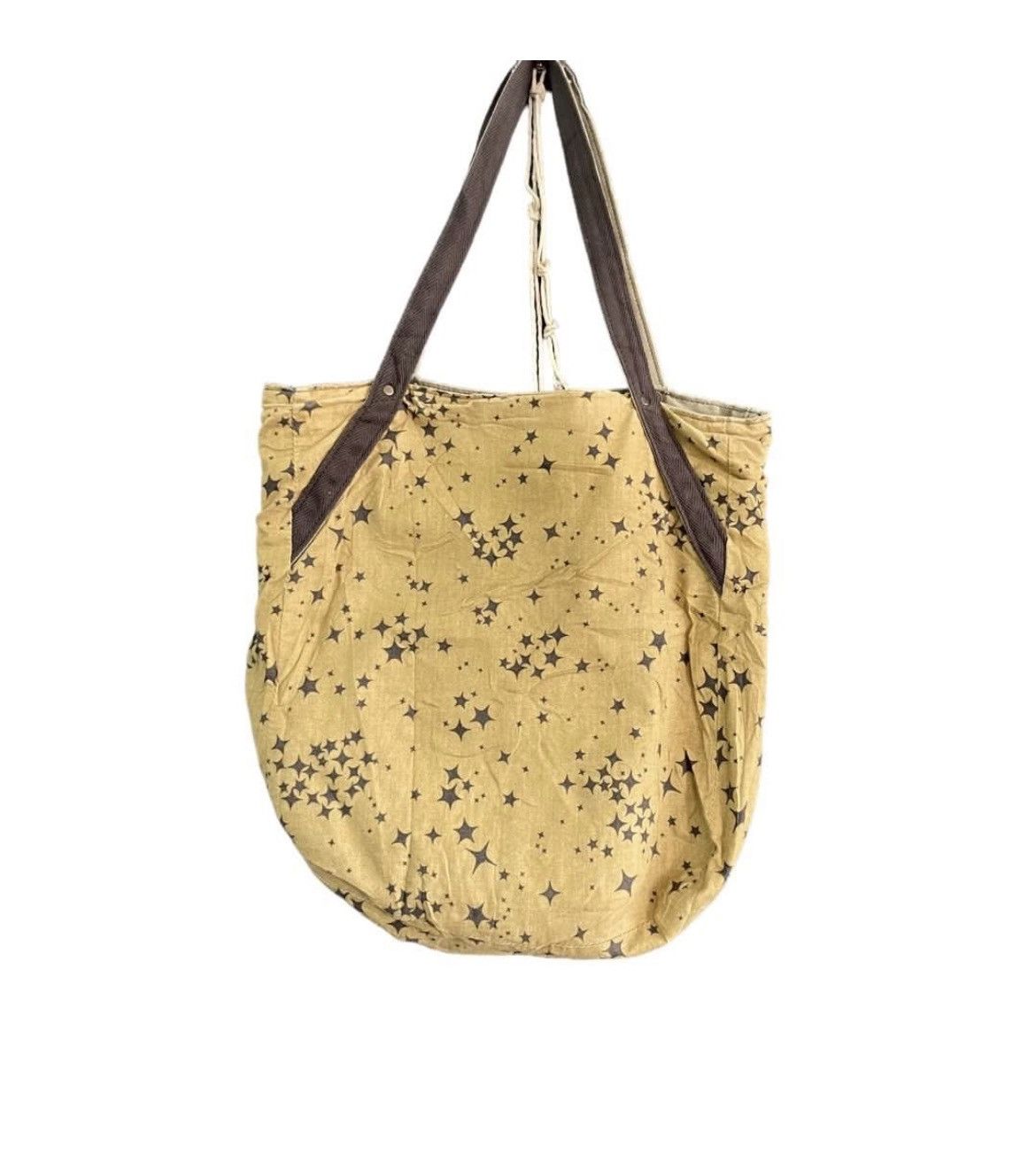 image of Vintage Tote Bags Agnes B Riversible Full Print Logo in Cream, Women's
