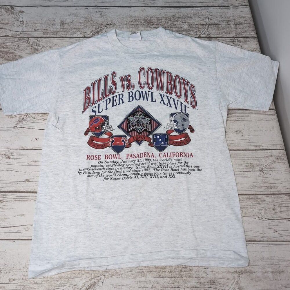 Other 1993 Super Bowl Bills vs Cowboys Single Stitch Graphic Heav Size US XL / EU 56 / 4 - 1 Thumbnail