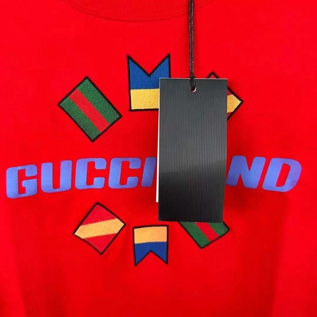 Gucci Gucci Red Flag Print Short Sleeve T-shirt OS/XS Size US XS / EU 42 / 0 - 4 Thumbnail