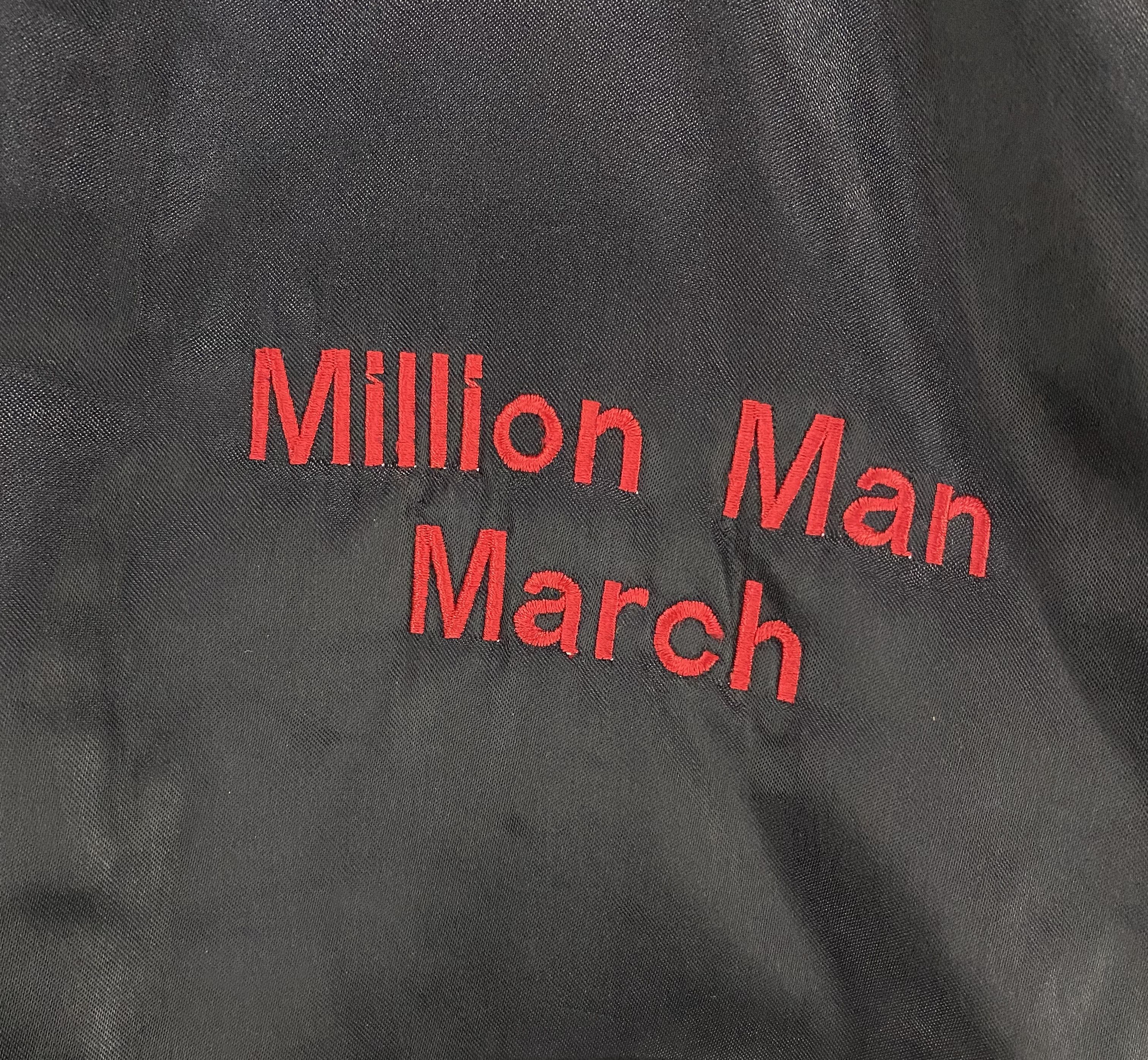 Vintage 90s The million man march quilted line satin jacket Size US XXL / EU 58 / 5 - 8 Thumbnail