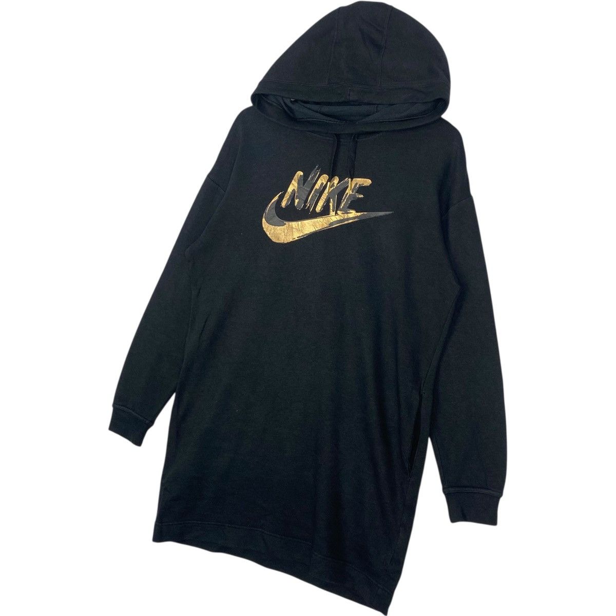 Vintage Vintage Nike Mid Length Sweatshirt Big Logo Black Size L Size L / US 10 / IT 46 - 2 Thumbnail