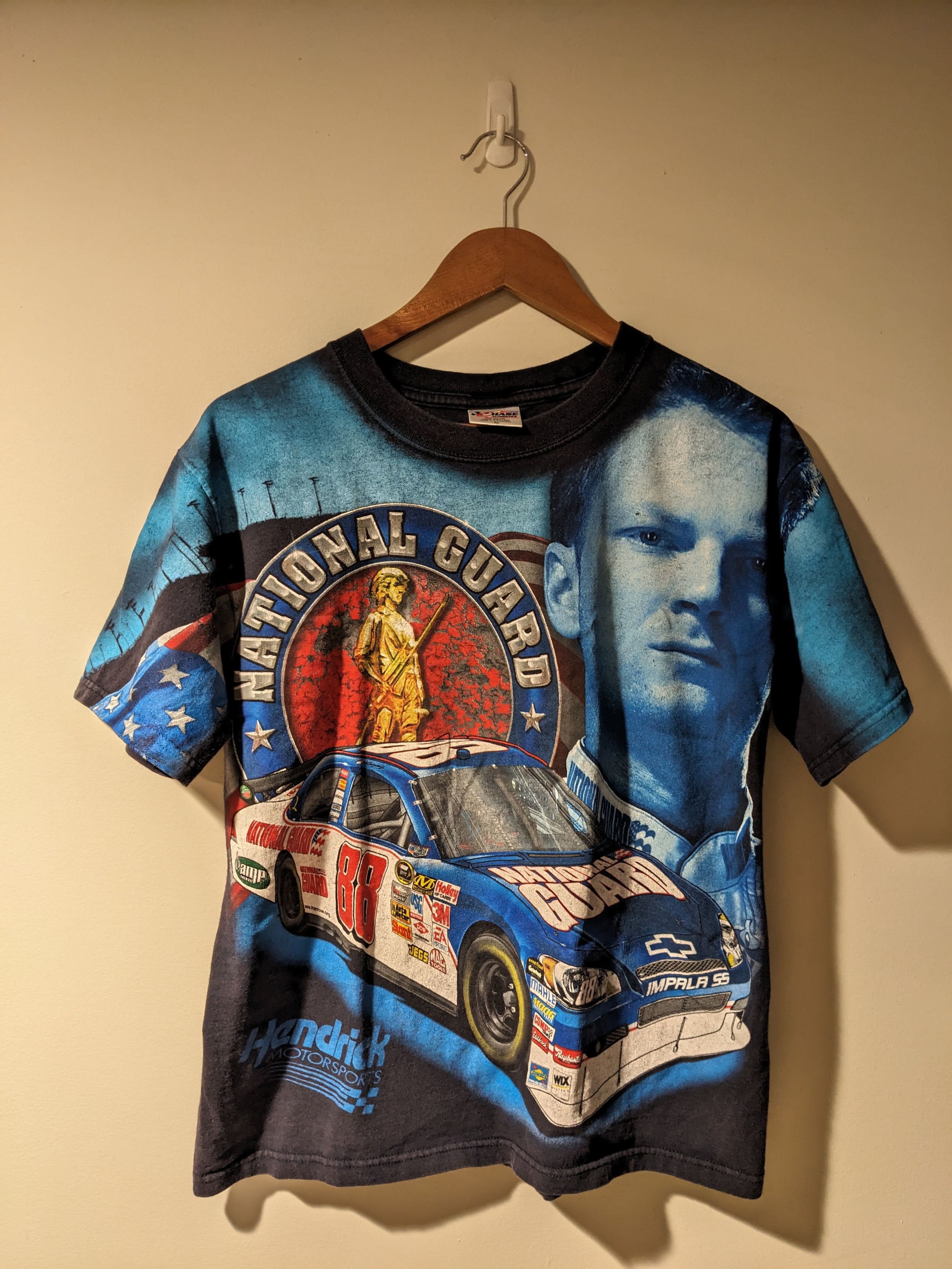 Chase Authentics Dale Earnhardt Jr # 8 All Over Print T-Shirt National Guard sold XL