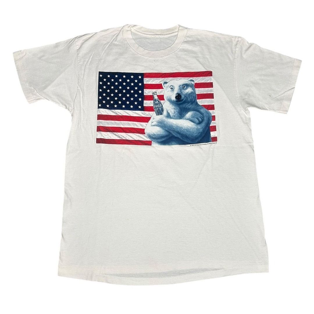 Vintage 90s Coca Cola Polar Bear USA Single Stitch T-Shirt