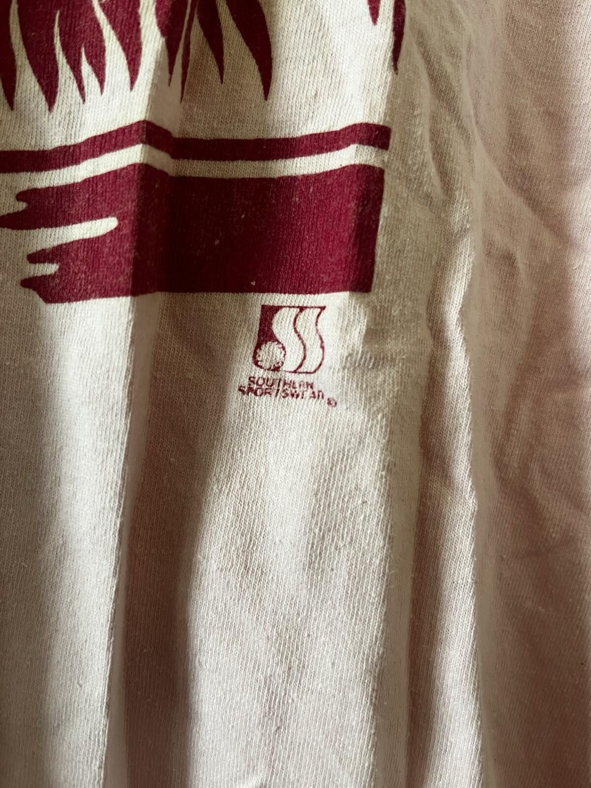 Anvil VTG Florida T-Shirt Pink Single Stitch Anvil Sun Palm Tree M Size US M / EU 48-50 / 2 - 3 Thumbnail