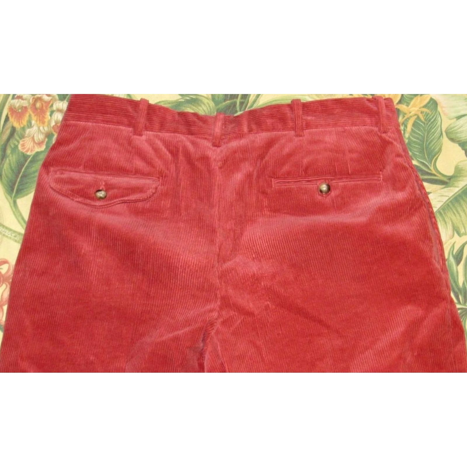 Ralph Lauren VINTAGE Ralph Lauren Pink Flat Front Corduroy Pants 34 x 32 Polo Chino Men 34x32 Pink Mens Corduroy Pants Size US S / EU 44-46 / 1 - 4 Thumbnail