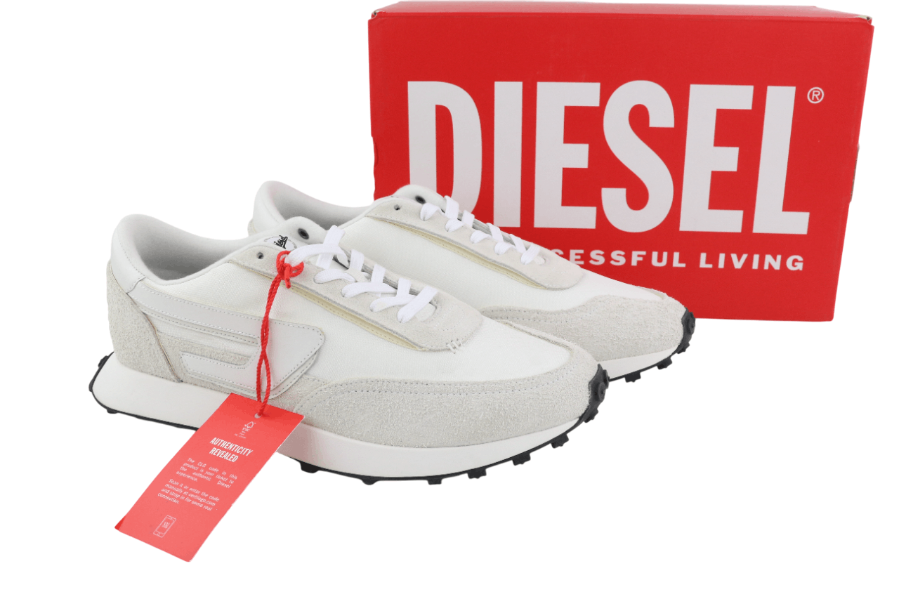 Diesel S-RACER-LC EU44 White Leather Details 40583 Size US 11 / EU 44 - 1 Thumbnail