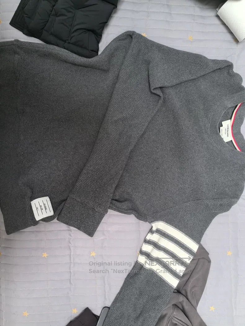 Thom Browne Thom Browne Waffle round-neck crewneck long-sleeved sweate Size US XXL / EU 58 / 5 - 1 Thumbnail