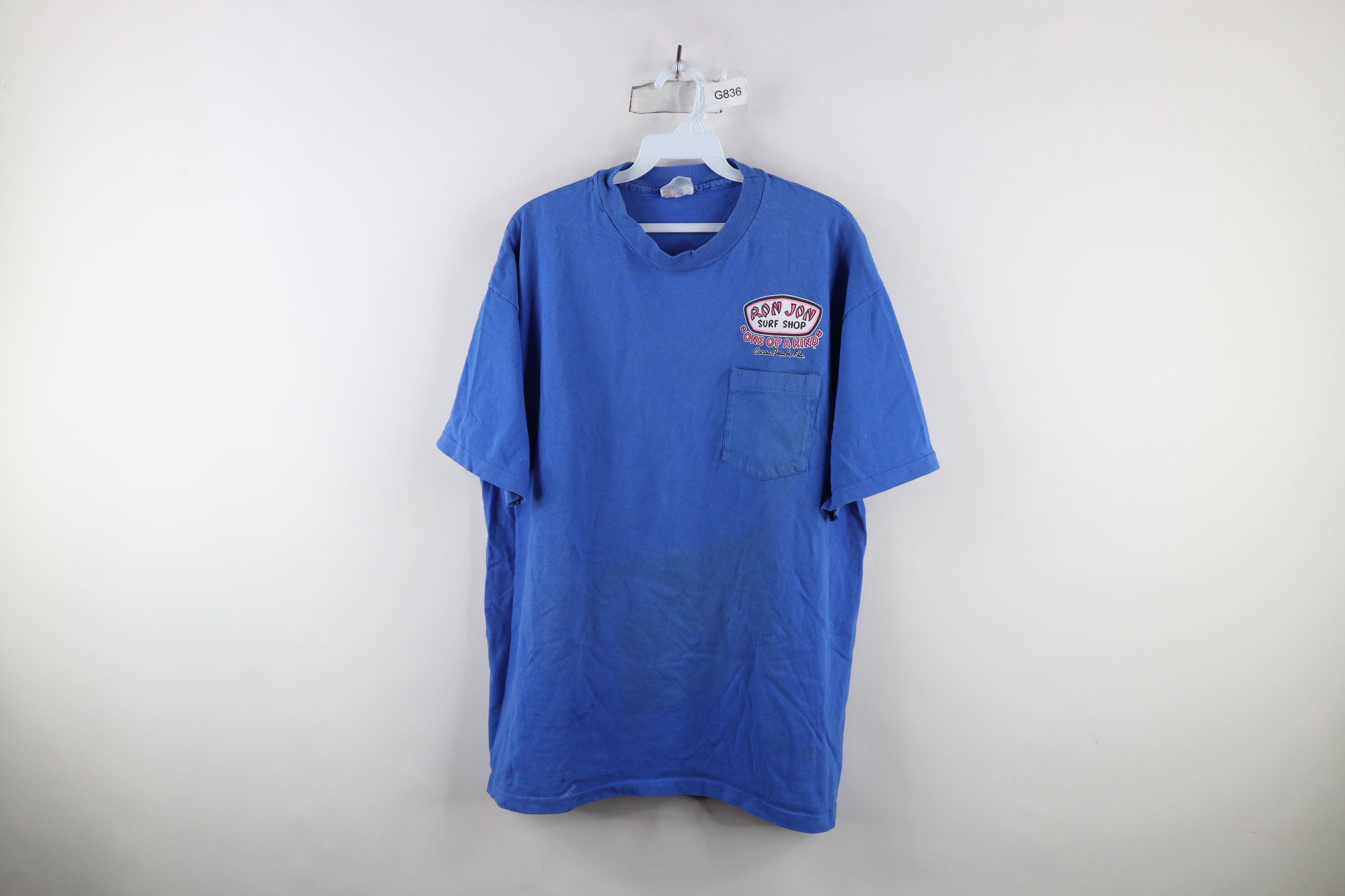 Vintage Vintage 1980s Herbie Fletcher Surf Shop T-Shirt Neon Logo 