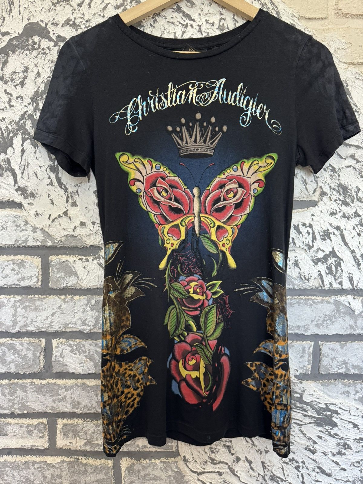 Christian Audigier T-Shirt Black Size L