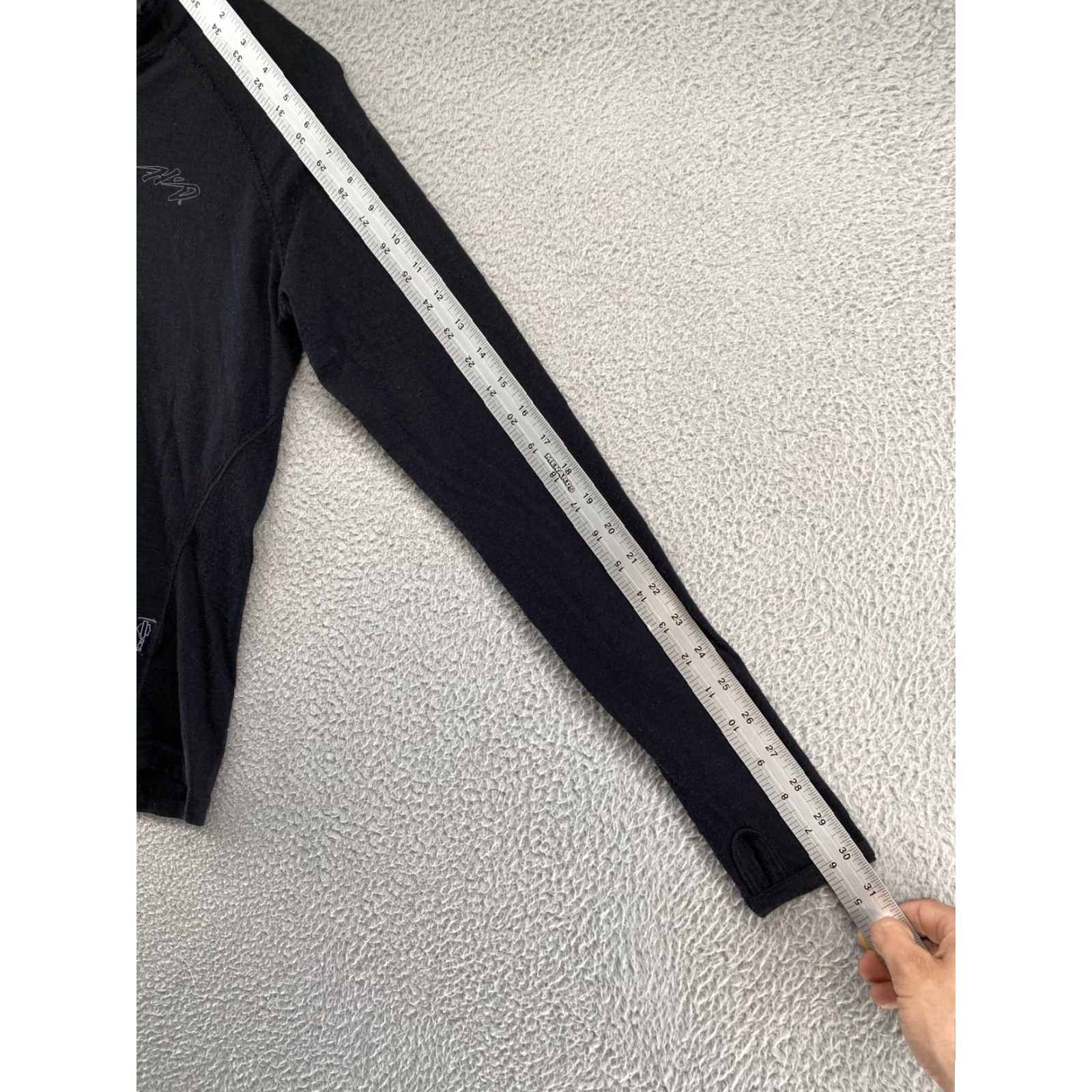 Harley Davidson Harley-Davidson Women’s 1/4 Zip Black Long Sleeve Merino Wool Size M Pullover Sweater Women Size M / US 6-8 / IT 42-44 - 7 Thumbnail