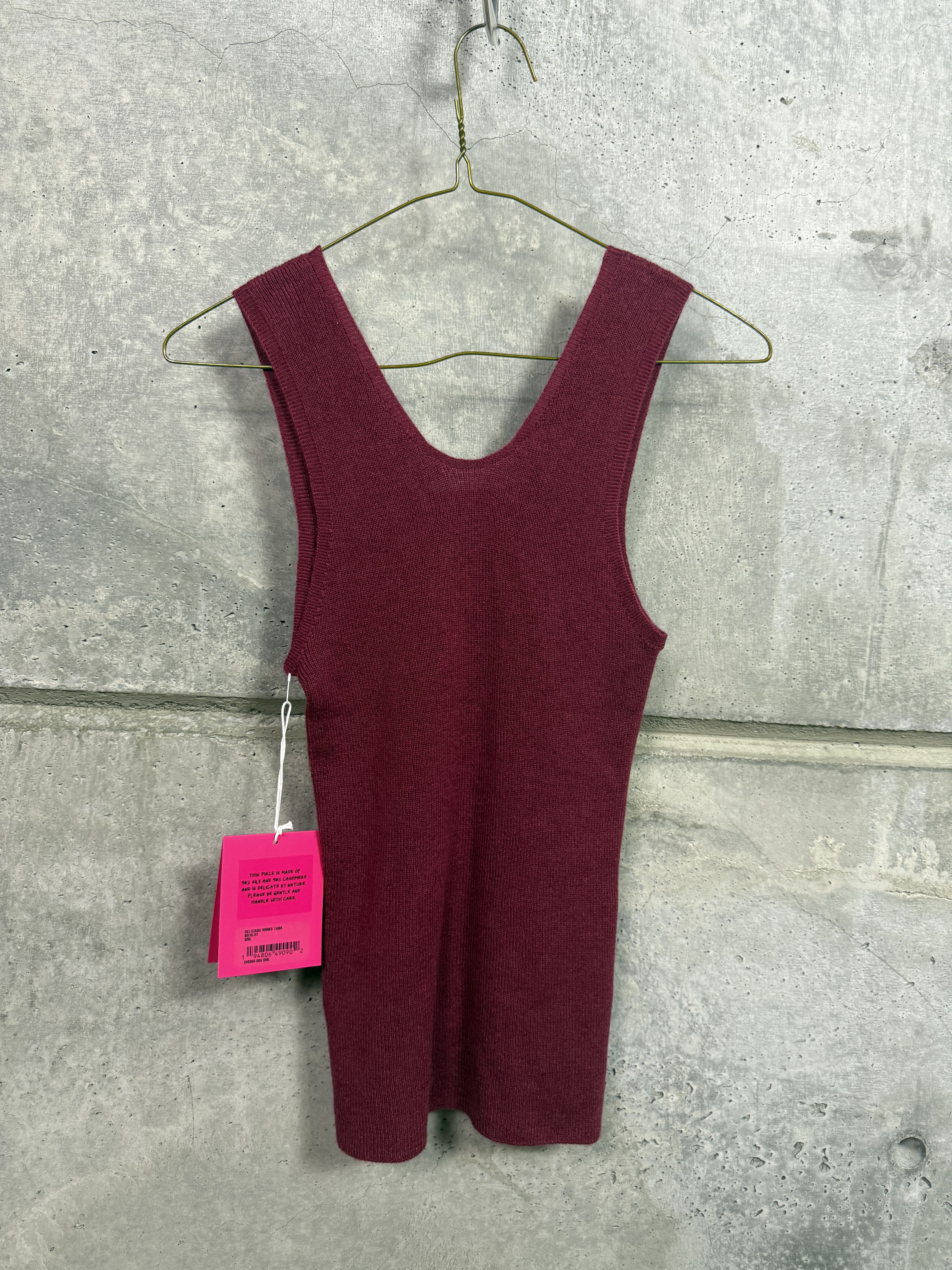 The Elder Statesman $395 The Elder Statesman Delicash Merlot Tank Top Size S / US 4 / IT 40 - 5 Thumbnail