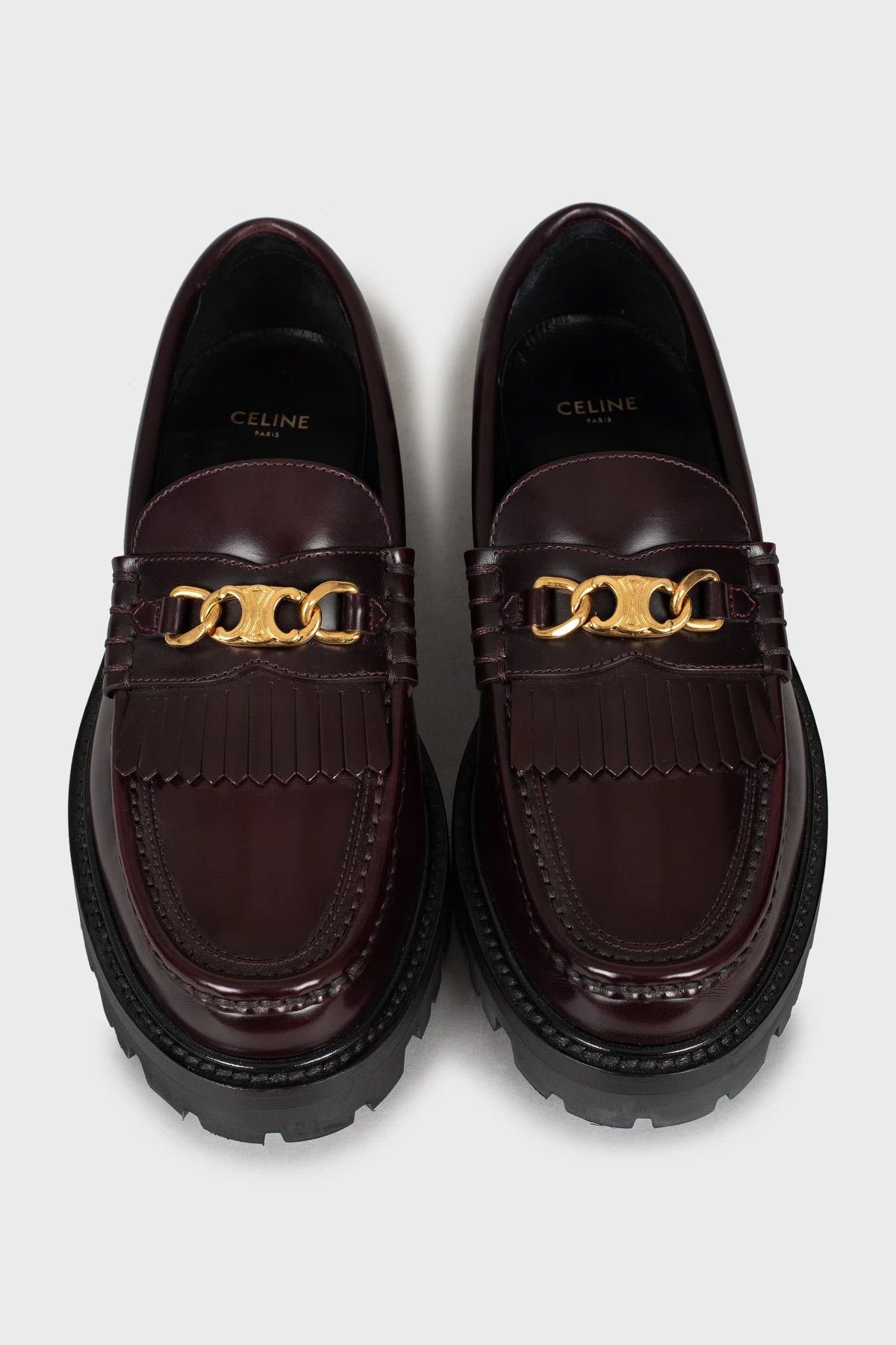 Celine o1bcso1str0924 Margaret Loafer With Triomphe Chain Polished Size US 12 / IT 42 - 4 Thumbnail