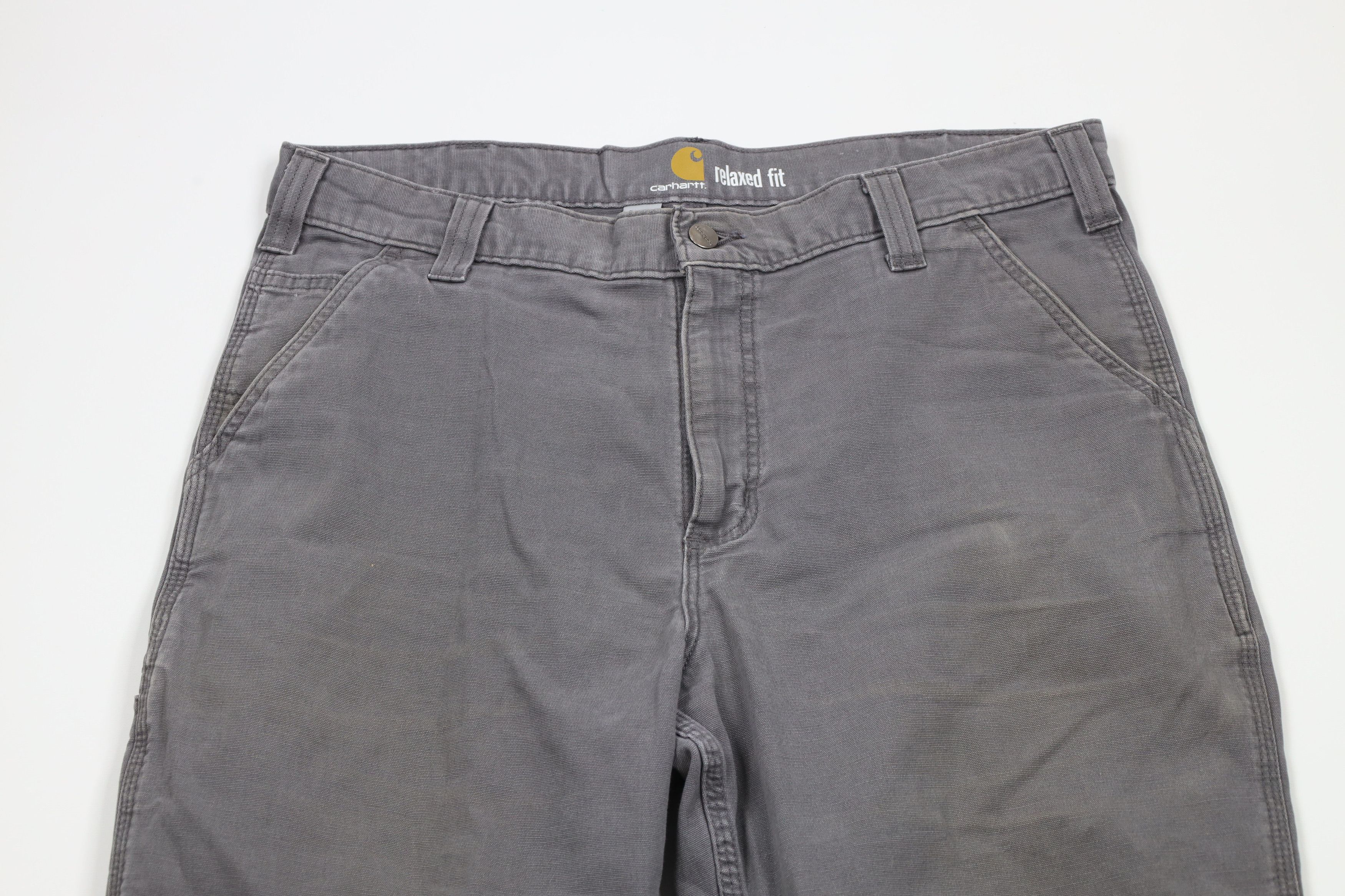 Carhartt × Vintage Vintage Y2K Carhartt Fit Wide Leg Dungaree Pants Gray Size US 38 / EU 54 - 2 Thumbnail