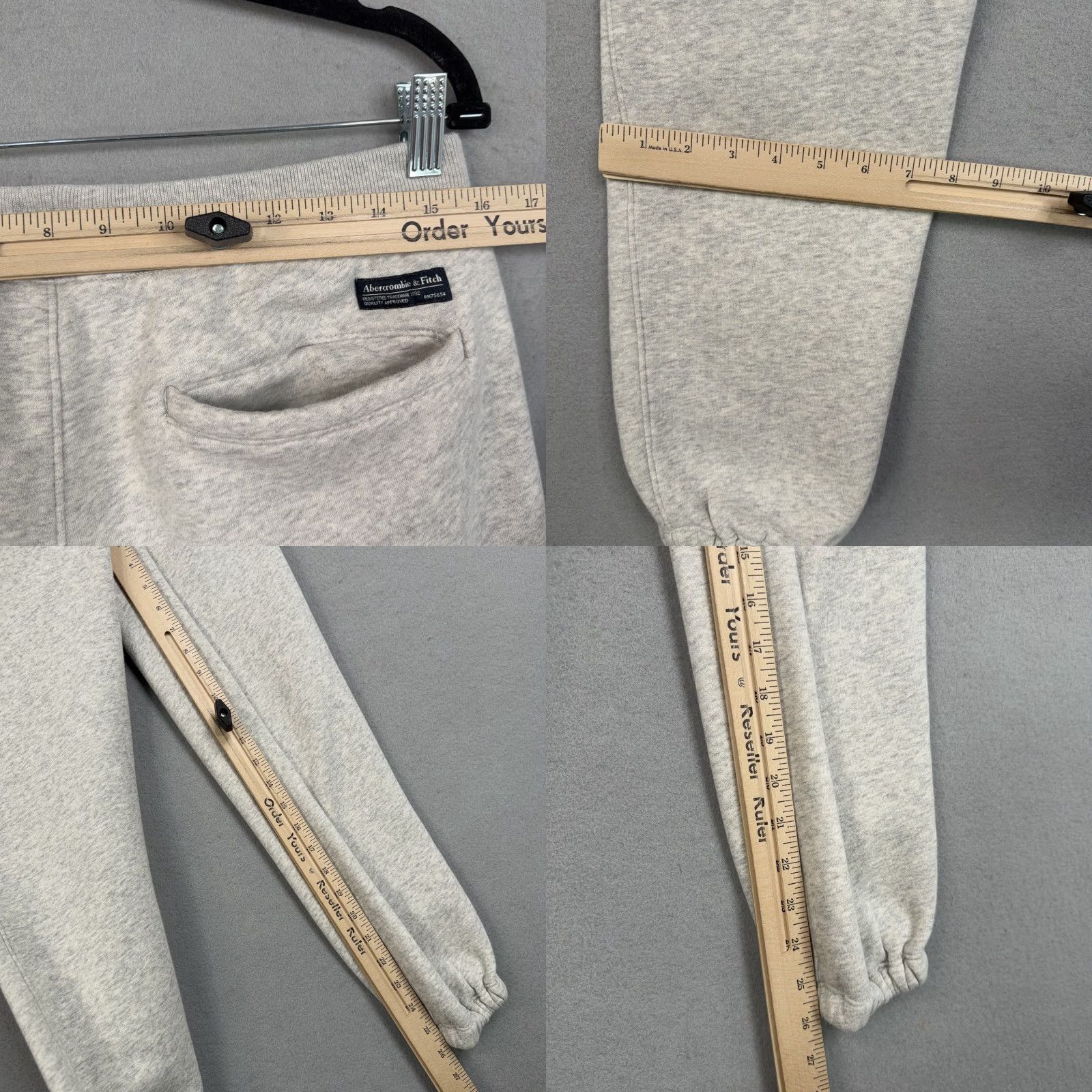 Abercrombie & Fitch Abercrombie & Fitch Pants Adult Medium Gray Soft A&F Fleece Sweatpants Joggers Size 32" / US 10 / IT 46 - 9 Thumbnail