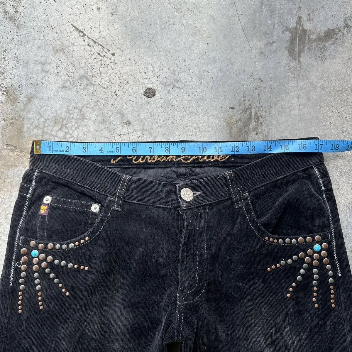 20471120 291295=HOMME JAPAN SPIKE/STUDDED CORDUROY BLACK PANTS Size US 34 / EU 50 - 6 Thumbnail