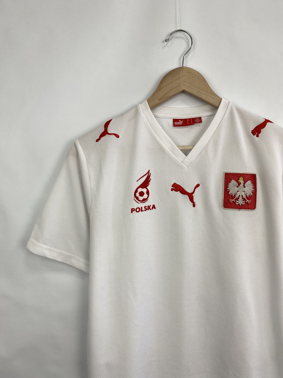 Puma 🇵🇱 Vintage 2008 Puma Polska Poland Soccer Jersey T-Shirt Rare Size US S / EU 44-46 / 1 - 2 Thumbnail