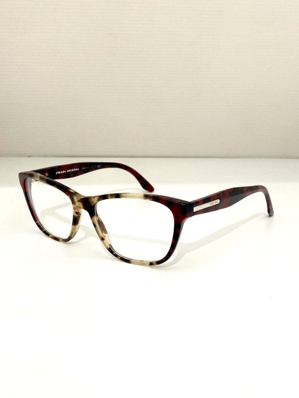 Prada Prada Logo Jacquard Retro Cat Eye Vintage Eyeglasses Y2K Size ONE SIZE - 3 Thumbnail