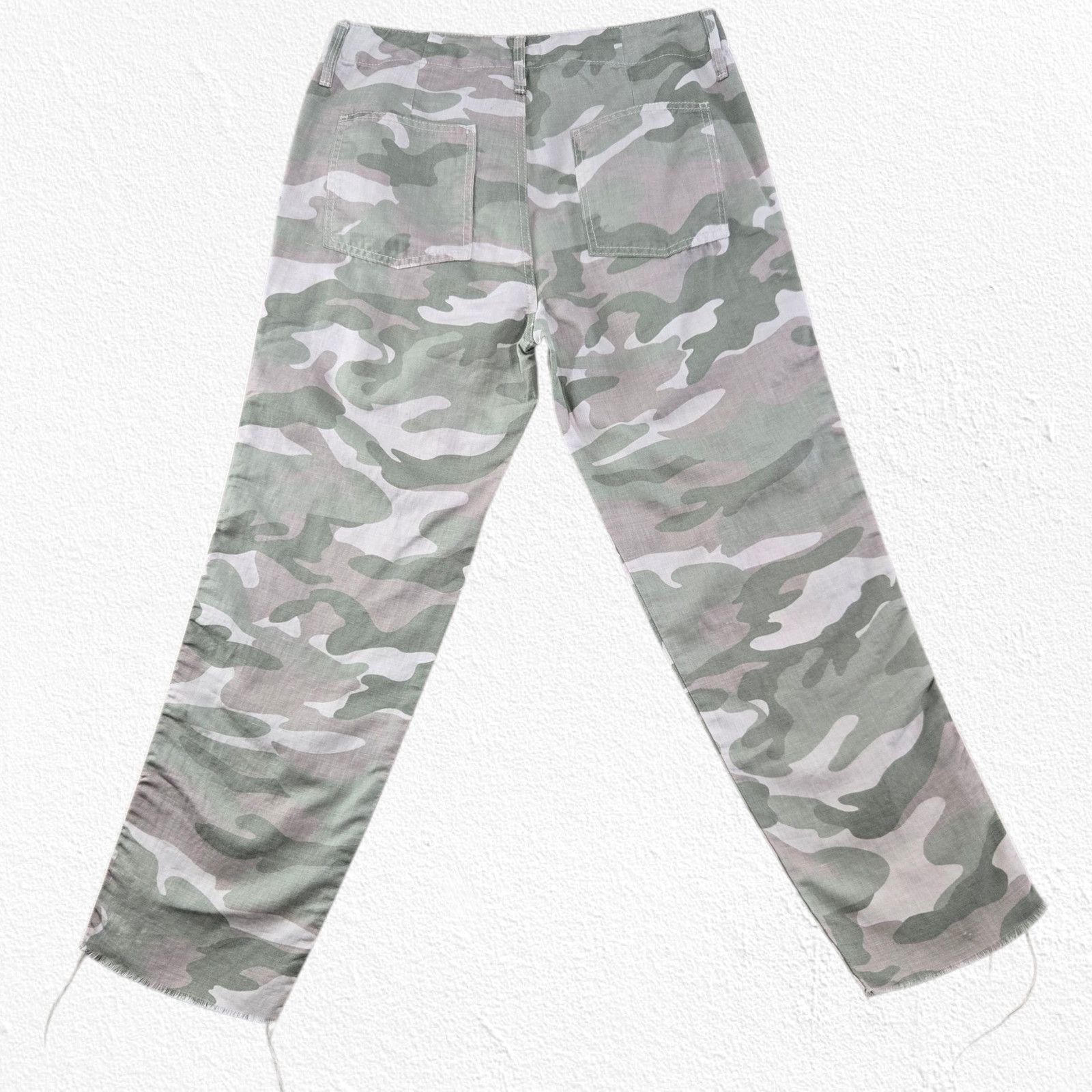 MOTHER Mother Shaker Chop Crop Fray Green Camo Pants Size 27 Size 27" / US 4 / IT 40 - 12 Thumbnail