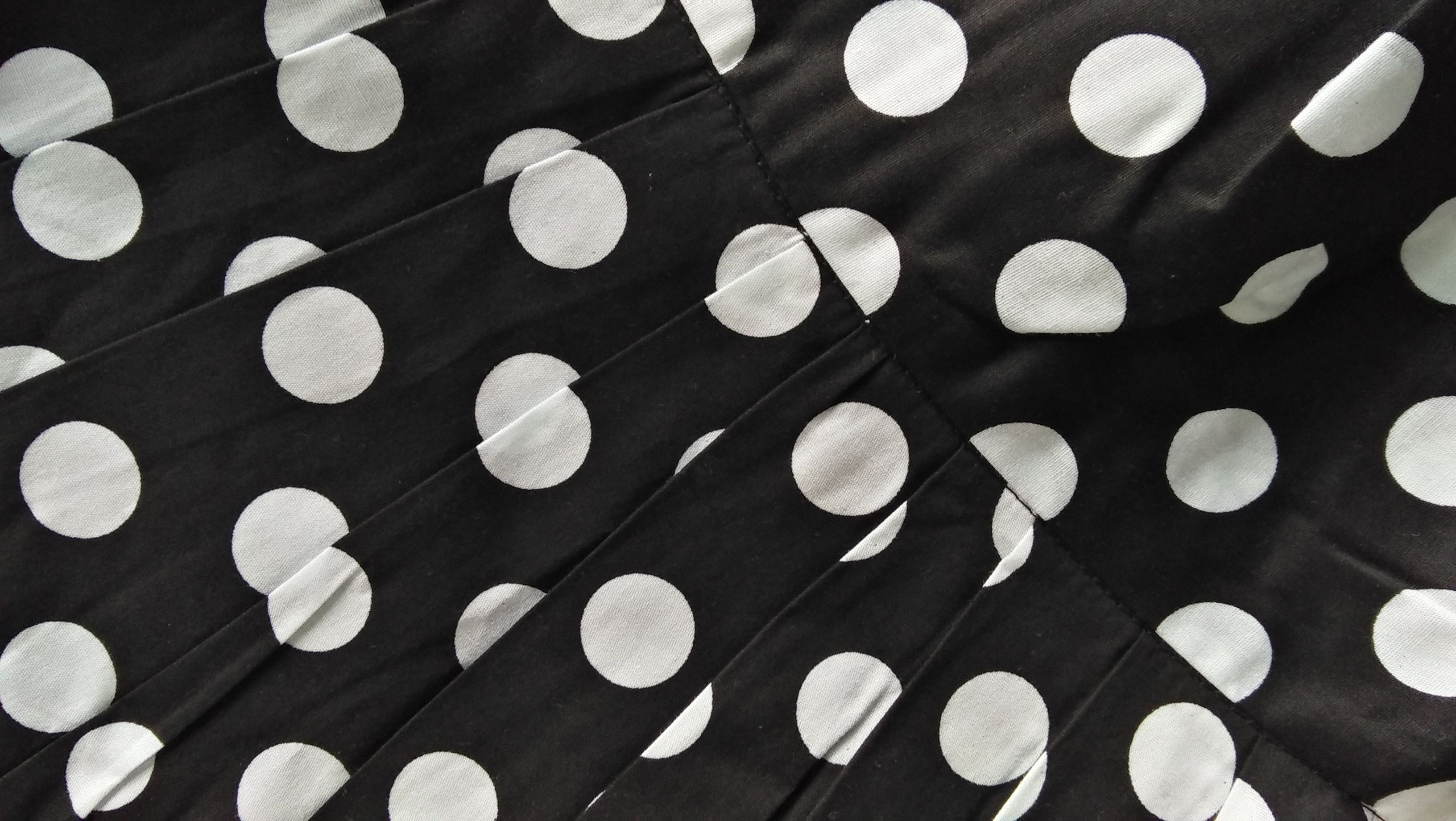 Other Black white polka dot,long skirt,cotton,vintage style Size 30" / US 8 / IT 44 - 3 Thumbnail
