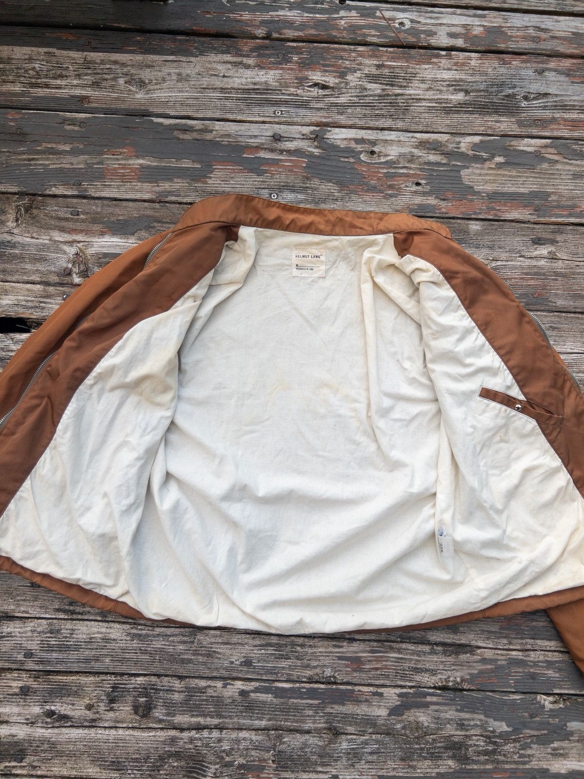 Helmut Lang Helmut Lang SS96 MA-1 Burnt Nylon Moto Jacket Size US L / EU 52-54 / 3 - 3 Thumbnail