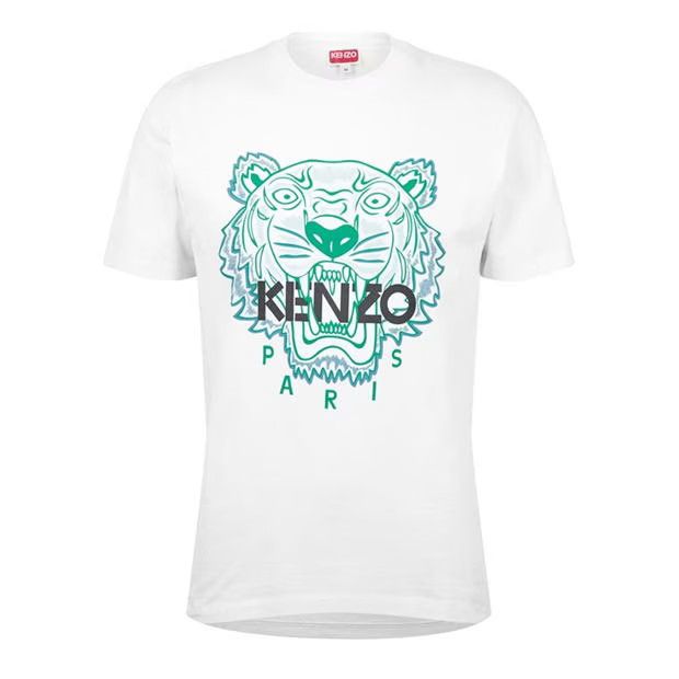 image of Kenzo O1G2R1Mq0424 Tiger Head T-Shirts In White, Men's (Size XS)