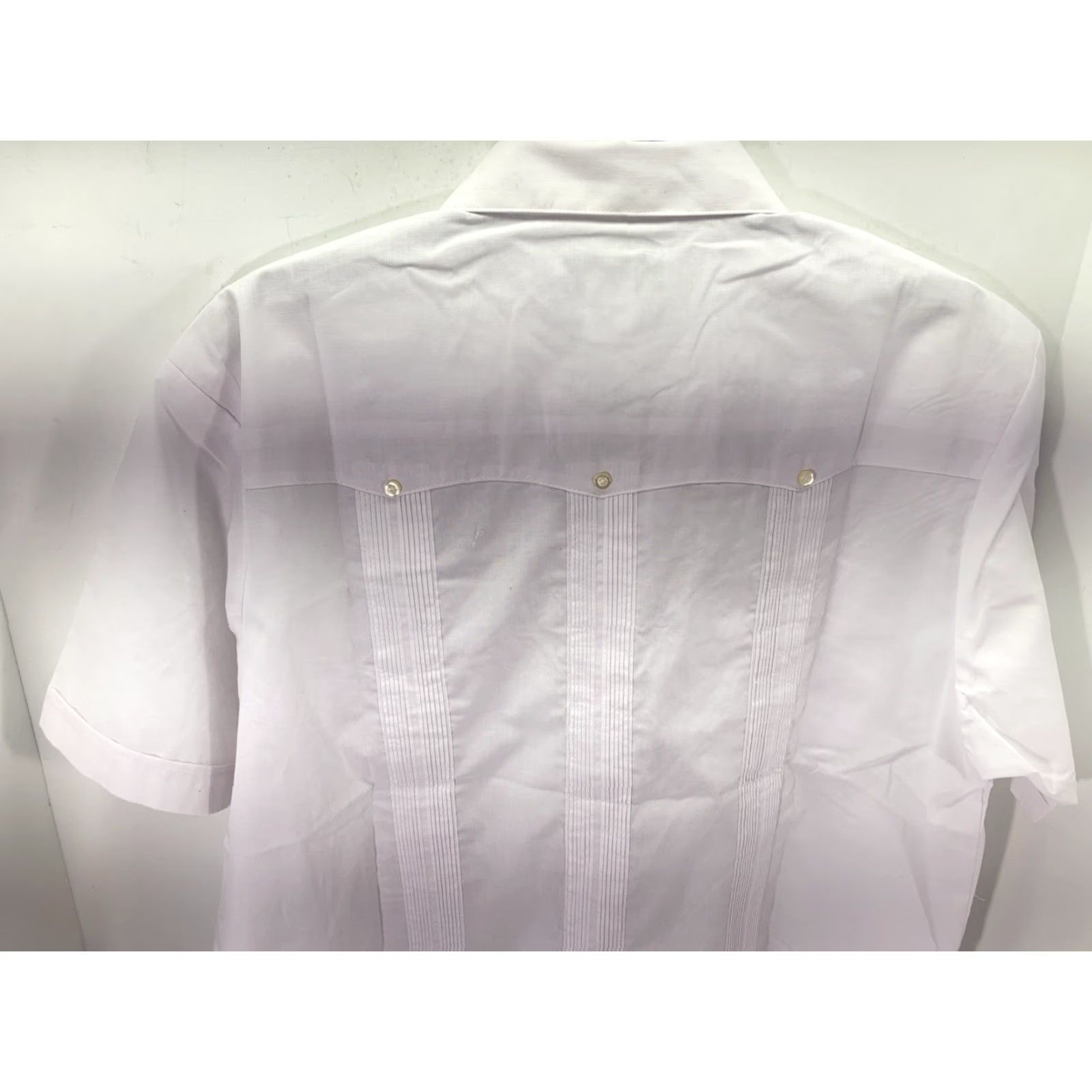 Vintage J Edwards Guayabera Cabana Wedding Shirt Men Small White Button Short Sleeve Mens Shirts Size US S / EU 44-46 / 1 - 7 Thumbnail