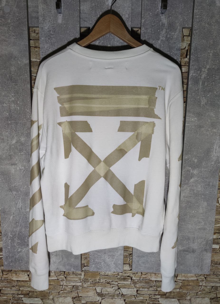 Off-White Off White Tape Arrows Cotton Sweatshirt White Size US M / EU 48-50 / 2 - 2 Thumbnail