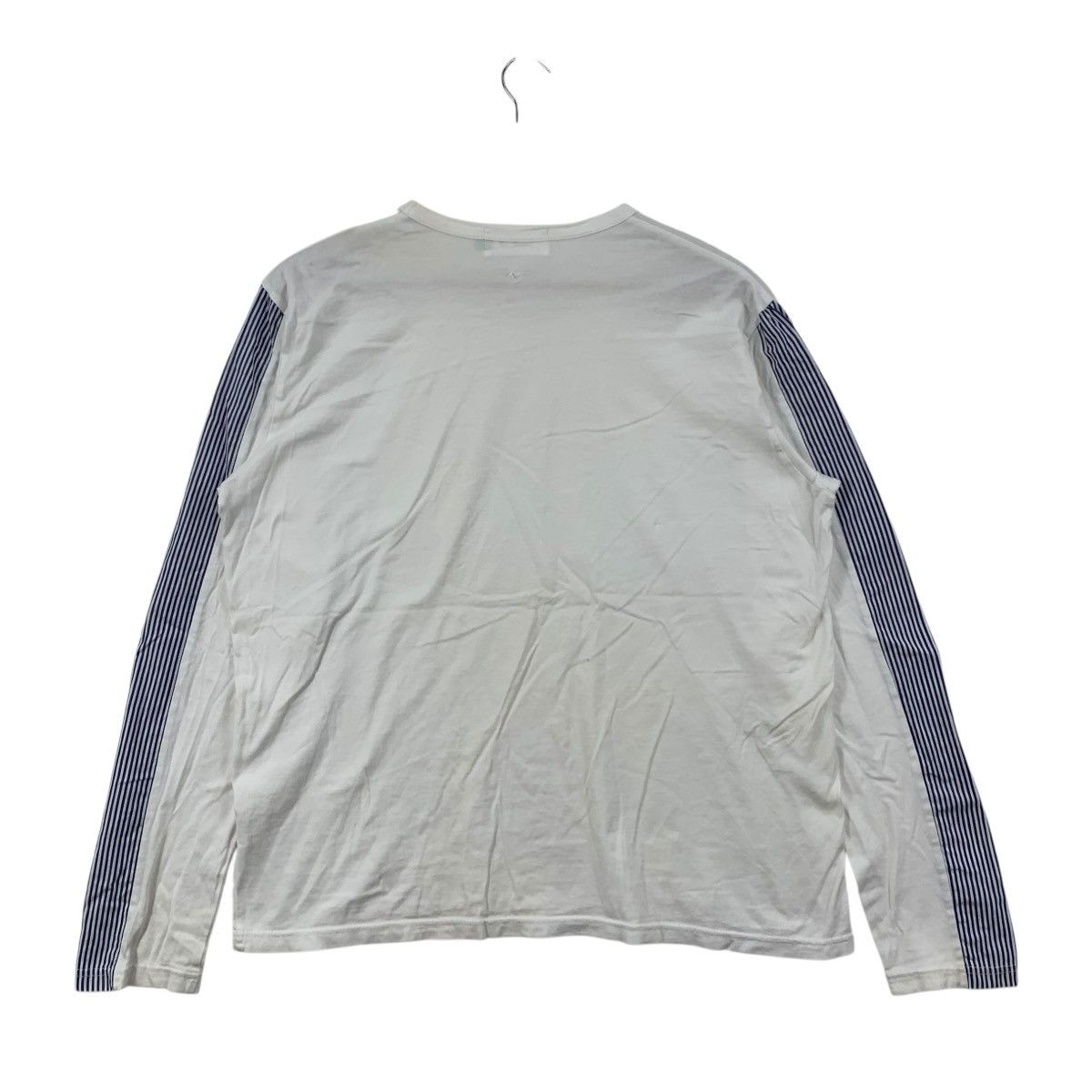 Japanese Brand ALOYE Japanese Brand Stripes On Sleeve White Shirt Size US L / EU 52-54 / 3 - 2 Thumbnail