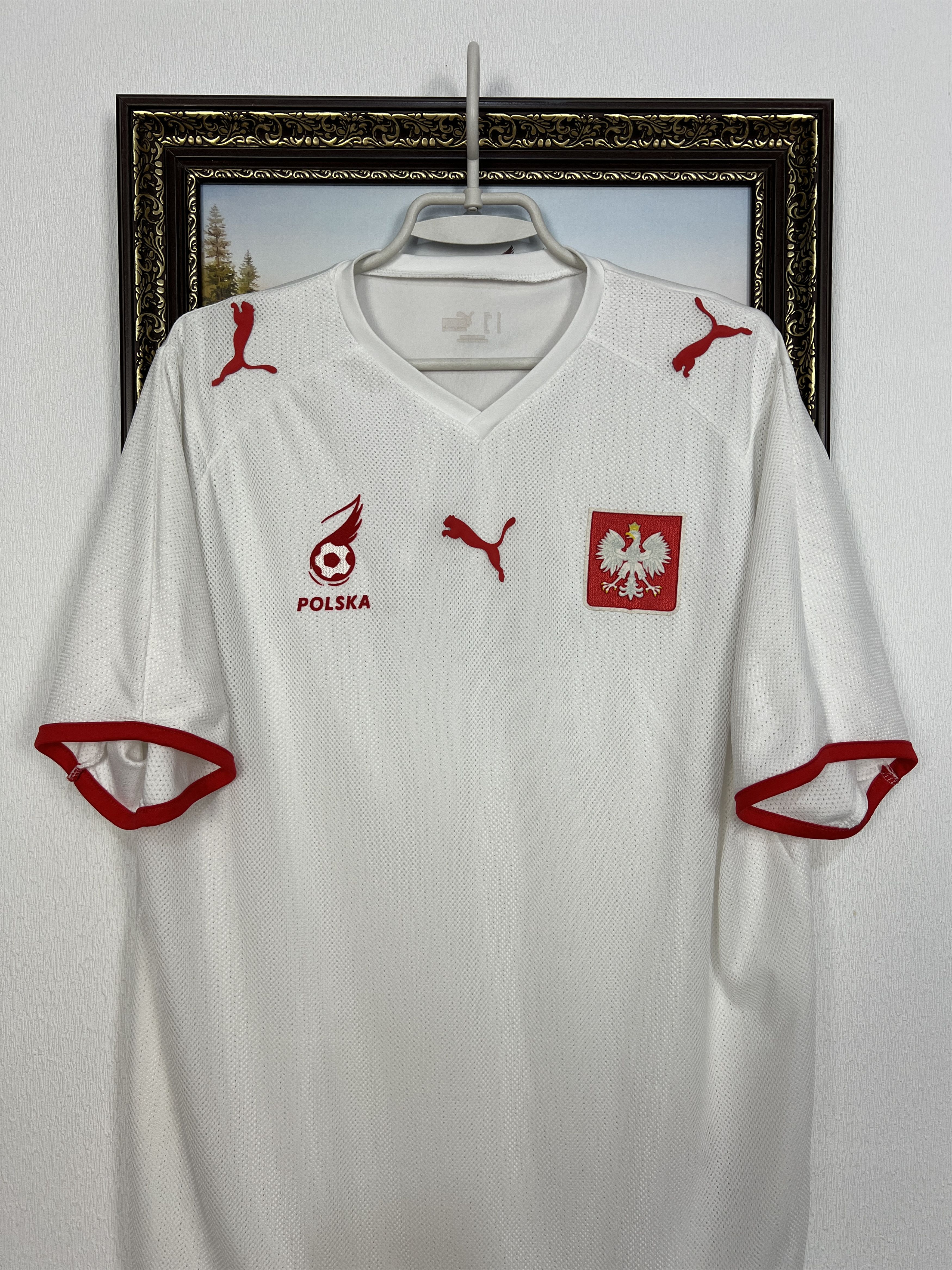 Puma Poland football shirt 2008 Soccer Jersey Trikot National Size US L / EU 52-54 / 3 - 2 Thumbnail