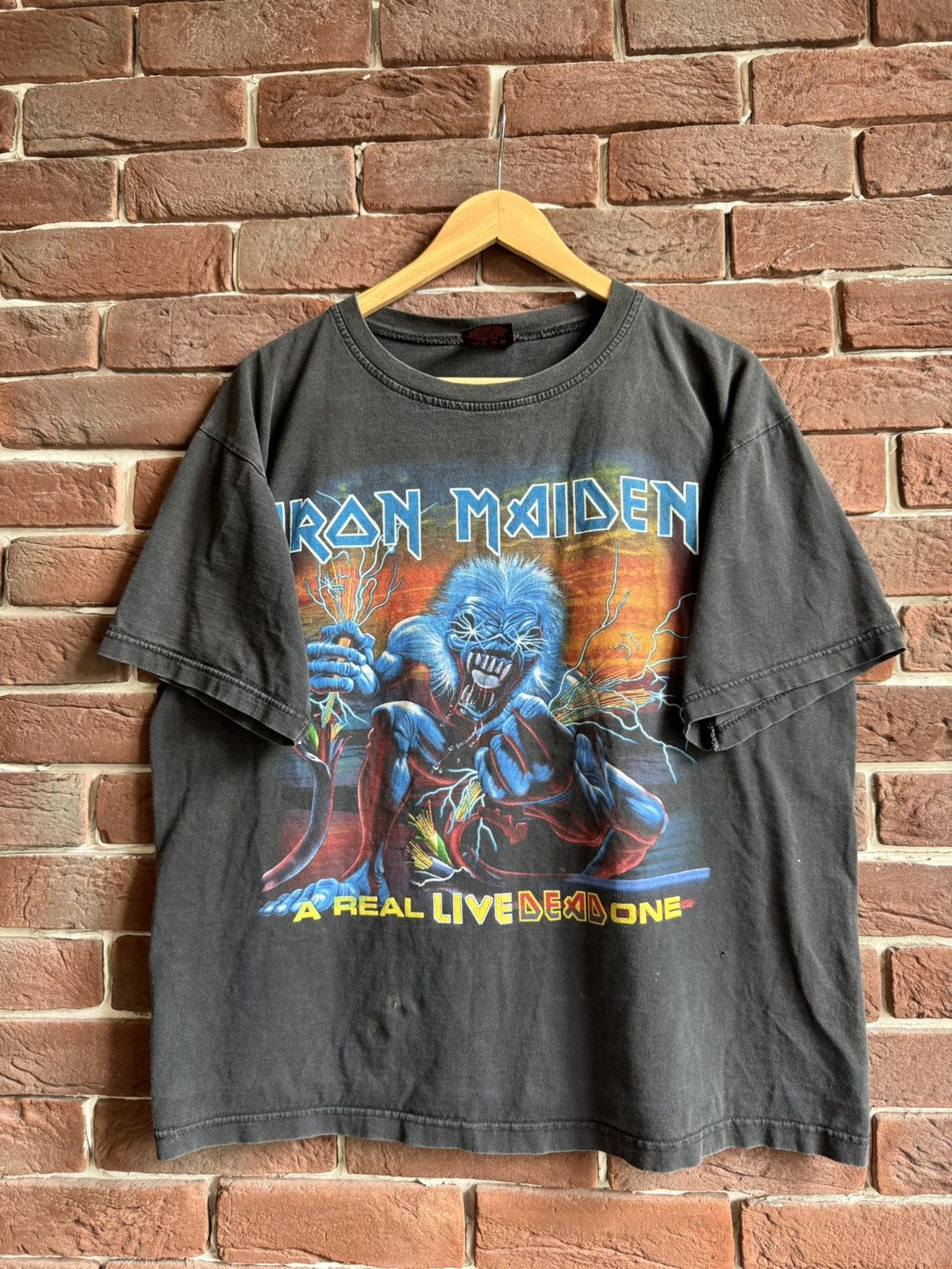 Rare Iron Maiden Real Live Dead One Rock Metal Band T Shirt