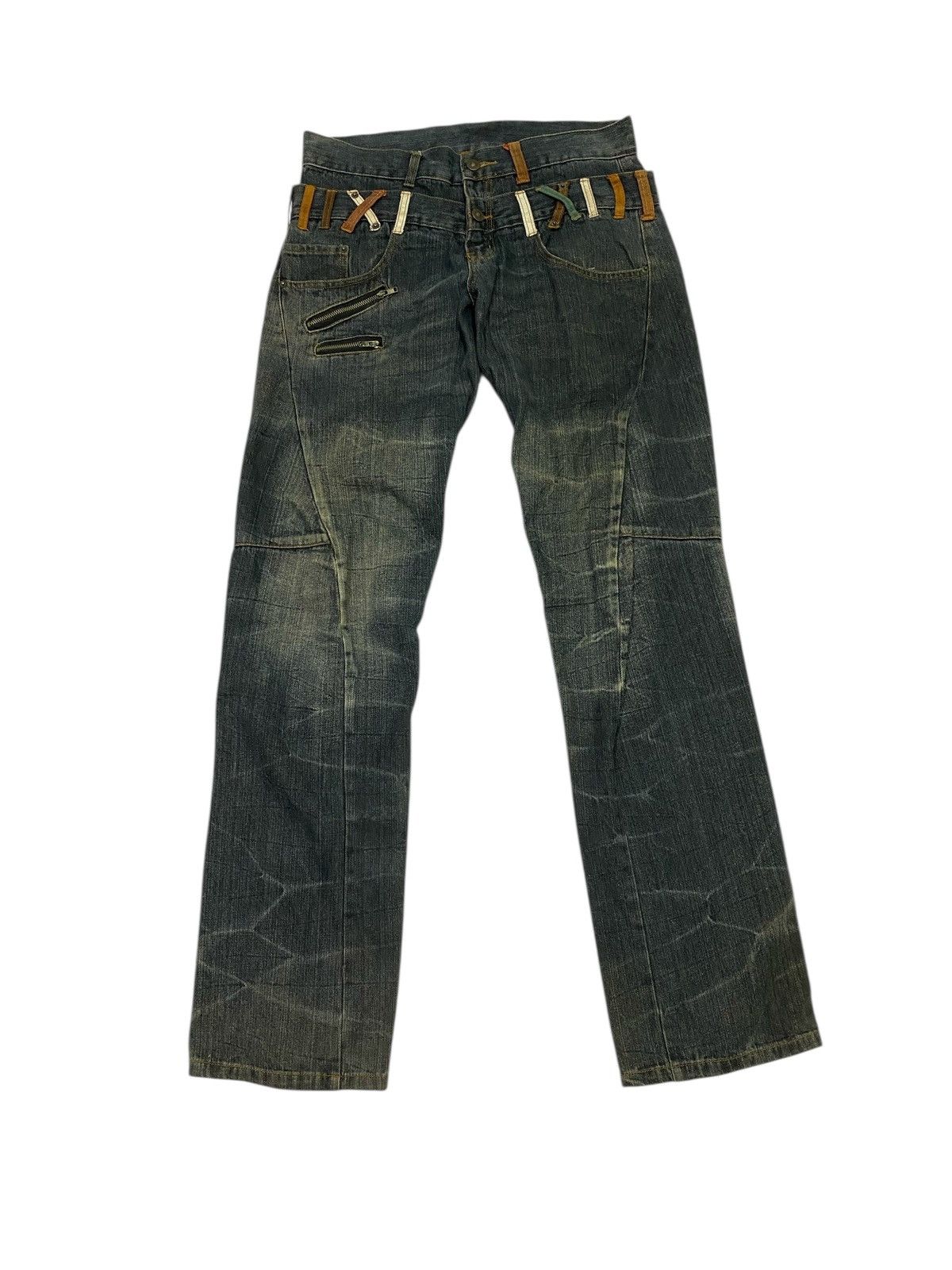 Japanese Brand Japanese Brand X Agate label ppfm style double knee jeans Size US 34 / EU 50 - 1 Thumbnail