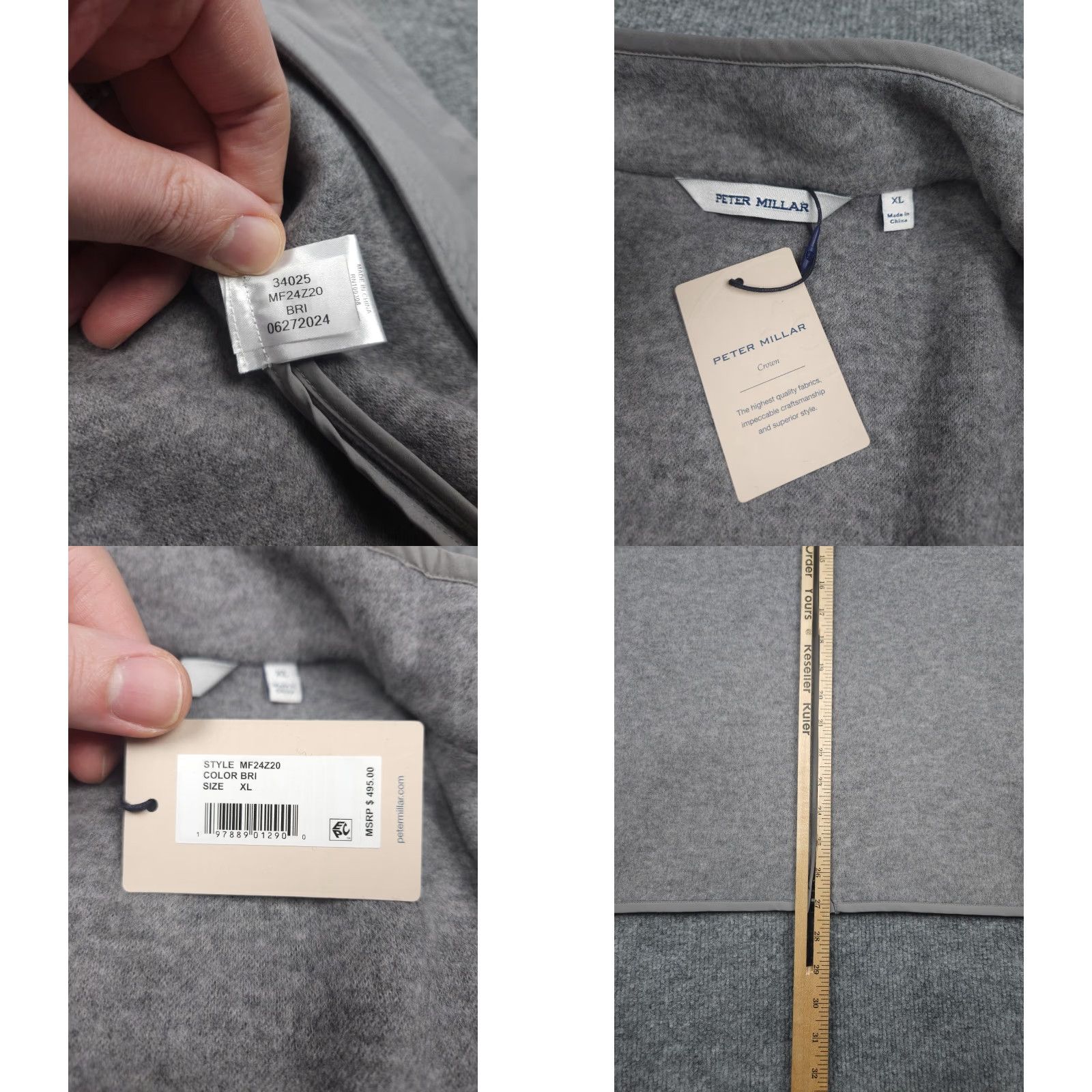 Peter Millar PETER MILLAR Crown Flex-Fleece Merino Wool Vest Men's XL Gray NWT MSRP Size US XL / EU 56 / 4 - 8 Thumbnail