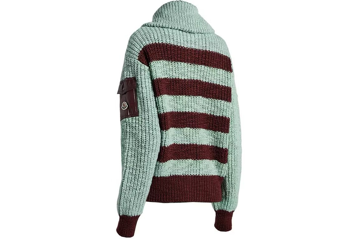 Moncler Moncler Women's Turtleneck Two-Toned Striped Back Cardigan Size S / US 4 / IT 40 - 6 Thumbnail