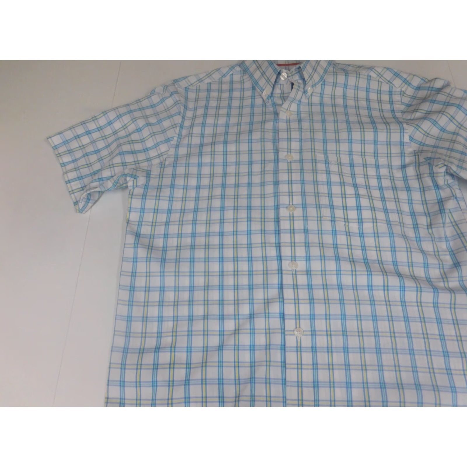 Dockers Dockers Shirt Short Sleeve Blue Plaid Button-Down Size US S / EU 44-46 / 1 - 3 Thumbnail