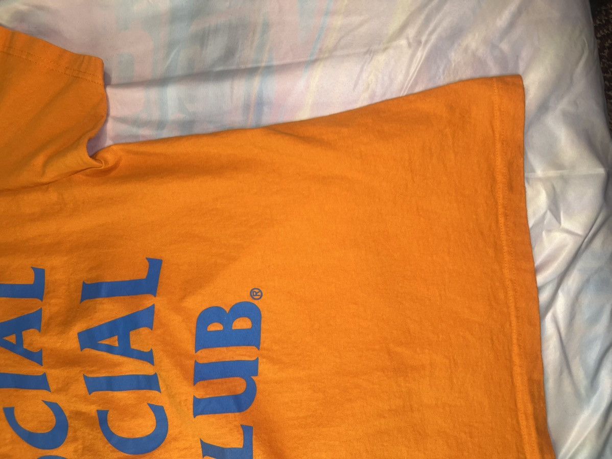 Anti Social Social Club ASSC bright orange t shirt with blue print Size US L / EU 52-54 / 3 - 9 Thumbnail