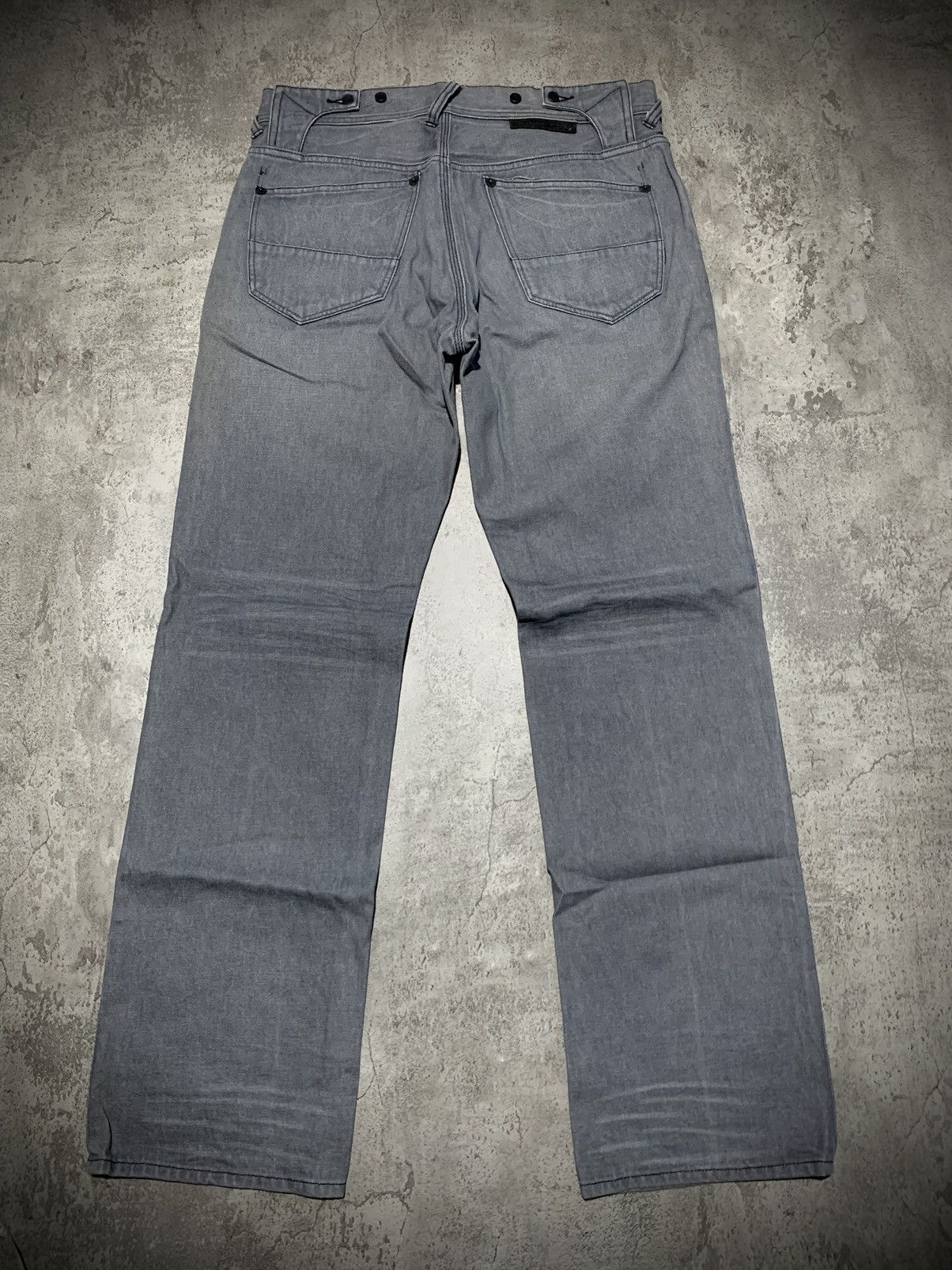 291295=Homme 291295 Homme leather cowhide part baggy eans Size US 33 - 6 Thumbnail