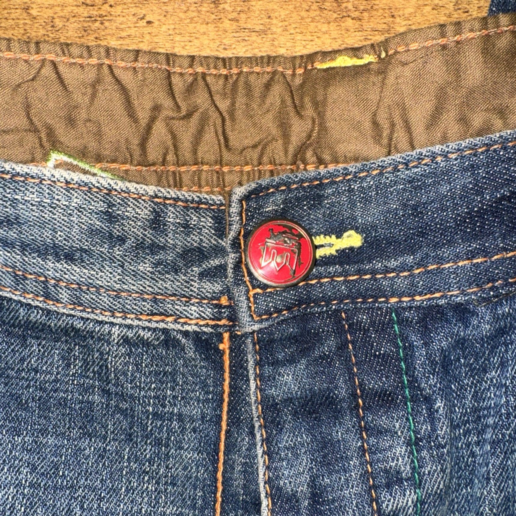 Denime VINTAGE Massive Jeans Men 38 30 Blue Denim Embroidered Straight Size US 38 / EU 54 - 6 Thumbnail